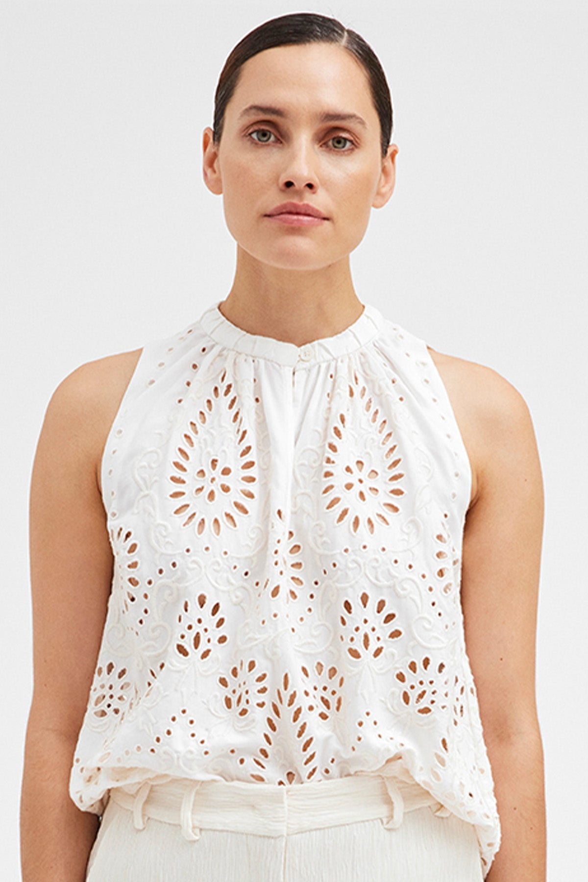 Aisa halter neck 52648 | Classic White | Skjorte fra Gustav