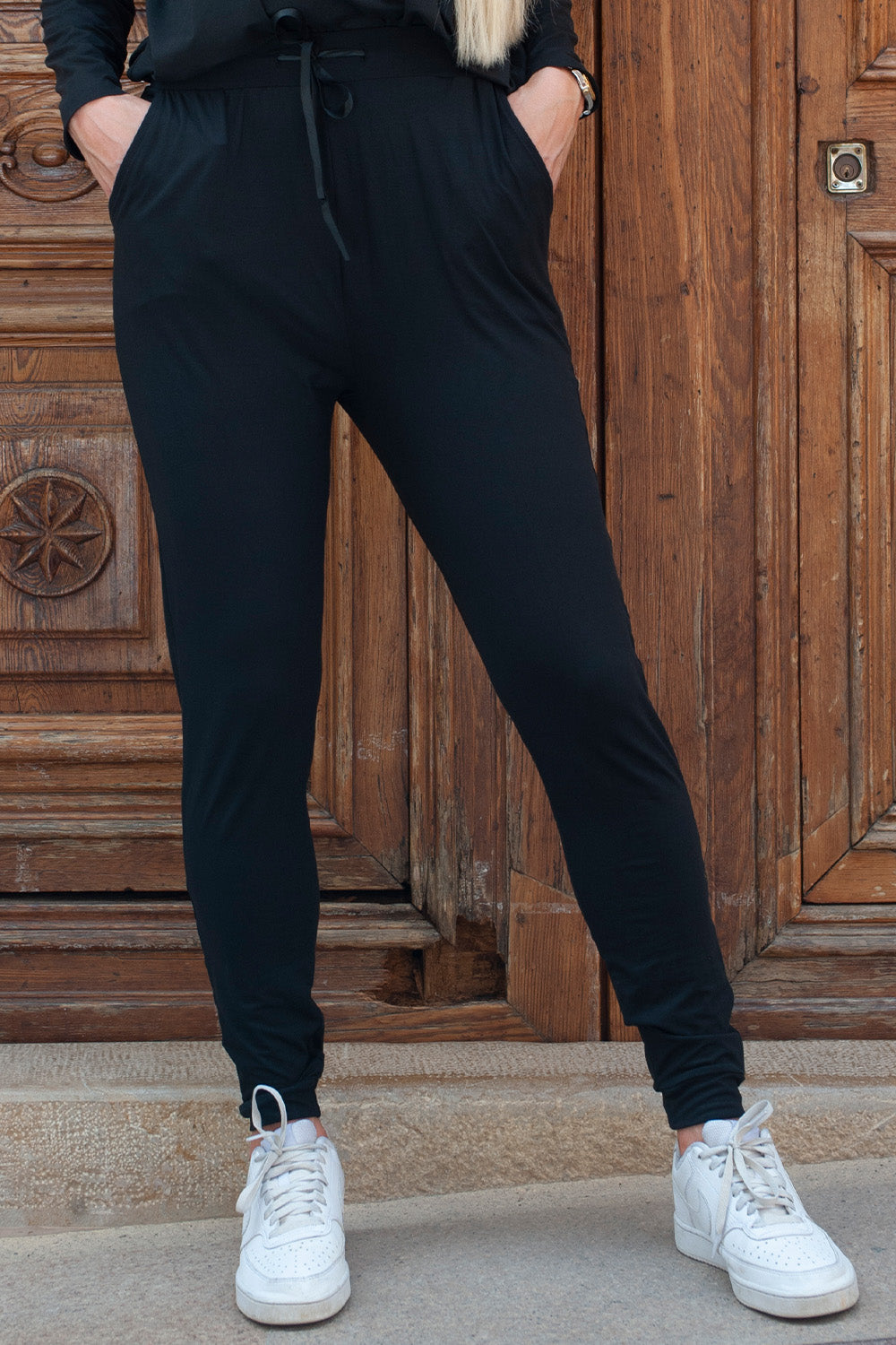 Alma Pants (Fleece) | Black | Fleece løse bukser fra Liberté