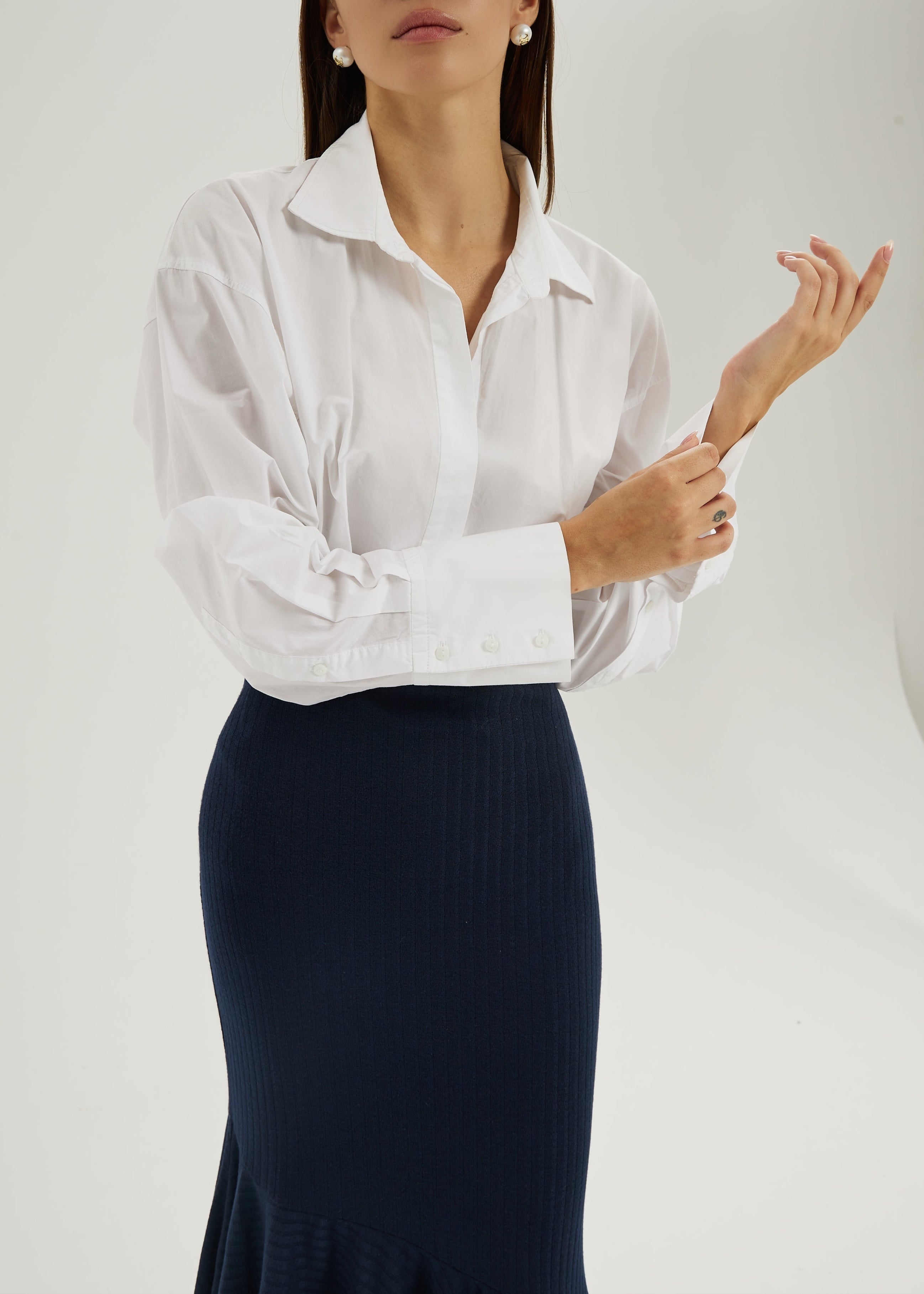 Nanushka Elevate Bodysuit Shirt | White