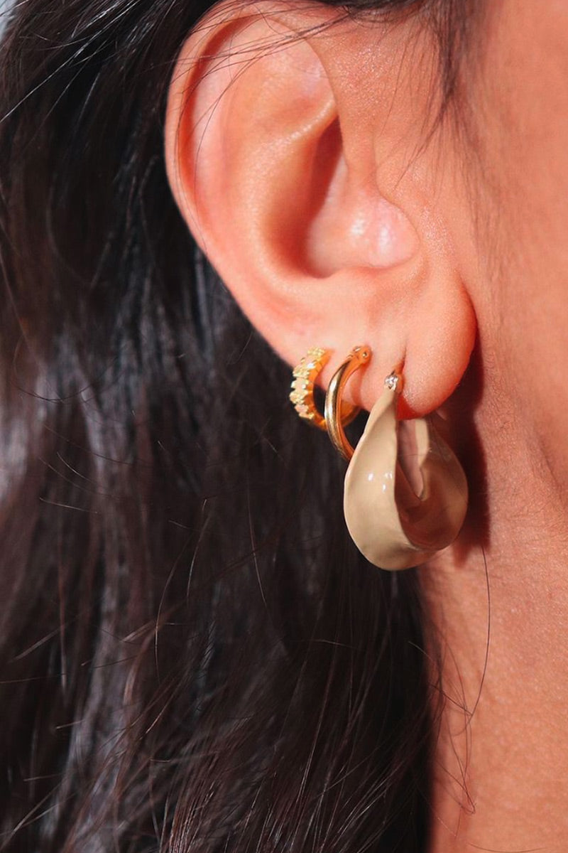 Afrika Enamel Earring | Latte | Øreringe fra Pico