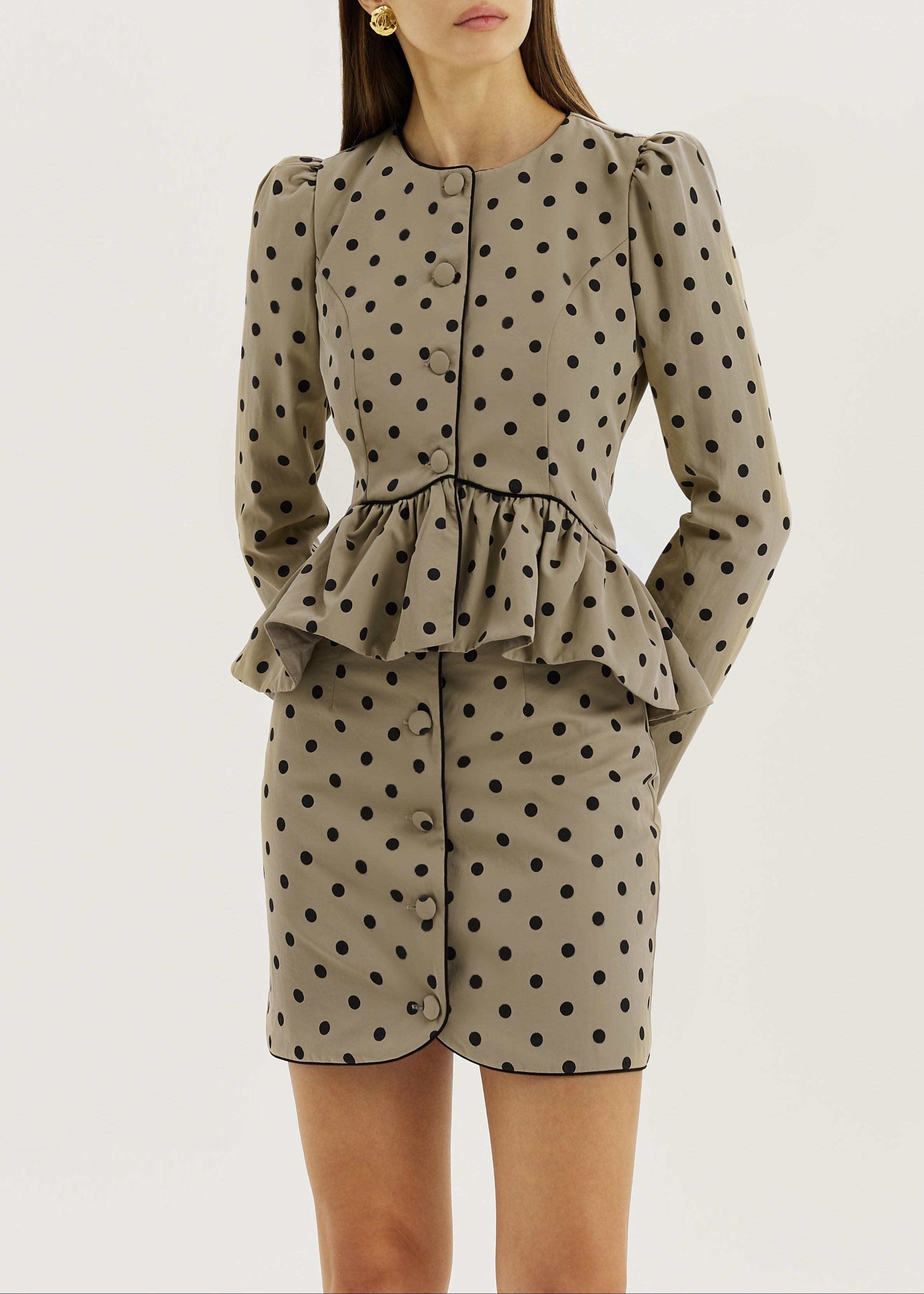 Hoxton Polka Jacket | Olive