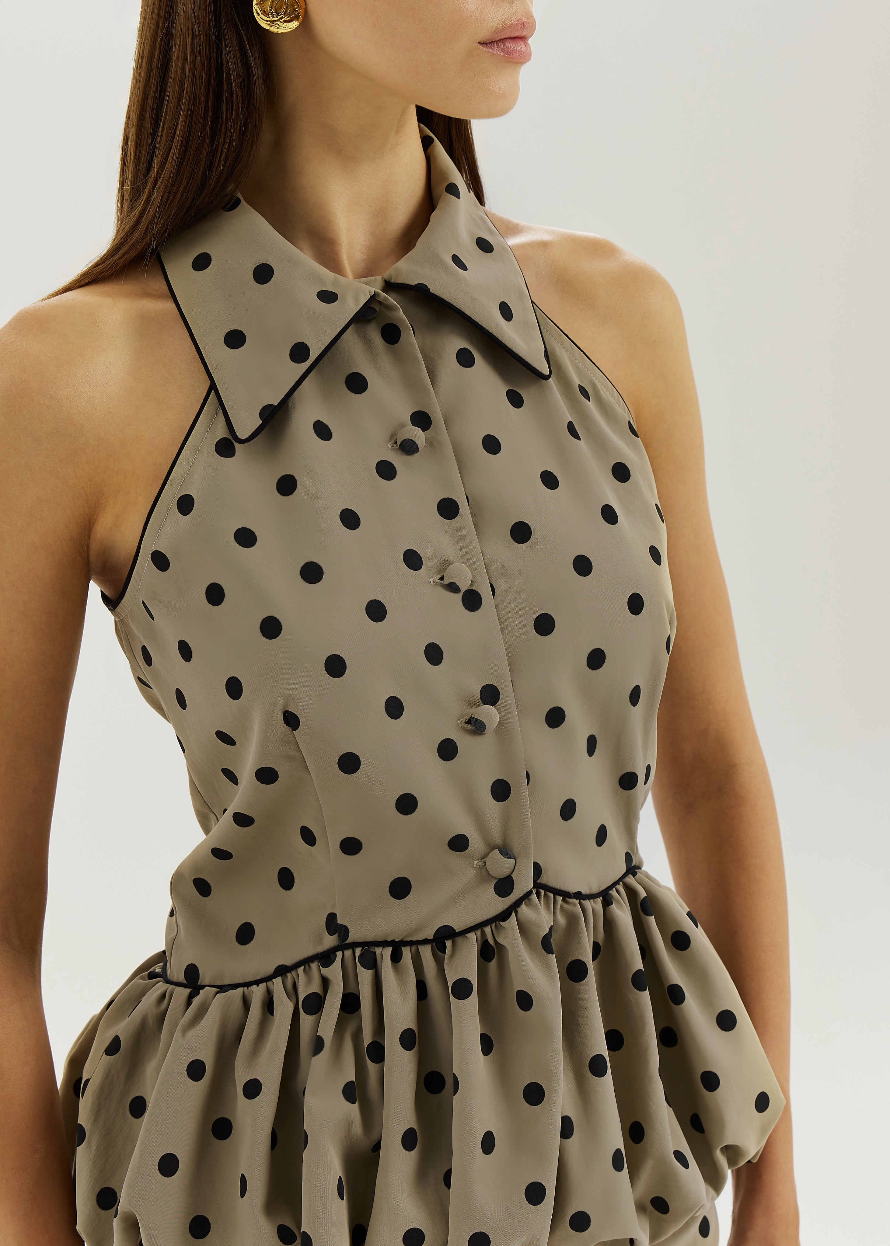 Hoxton Polka Shirt | Olive