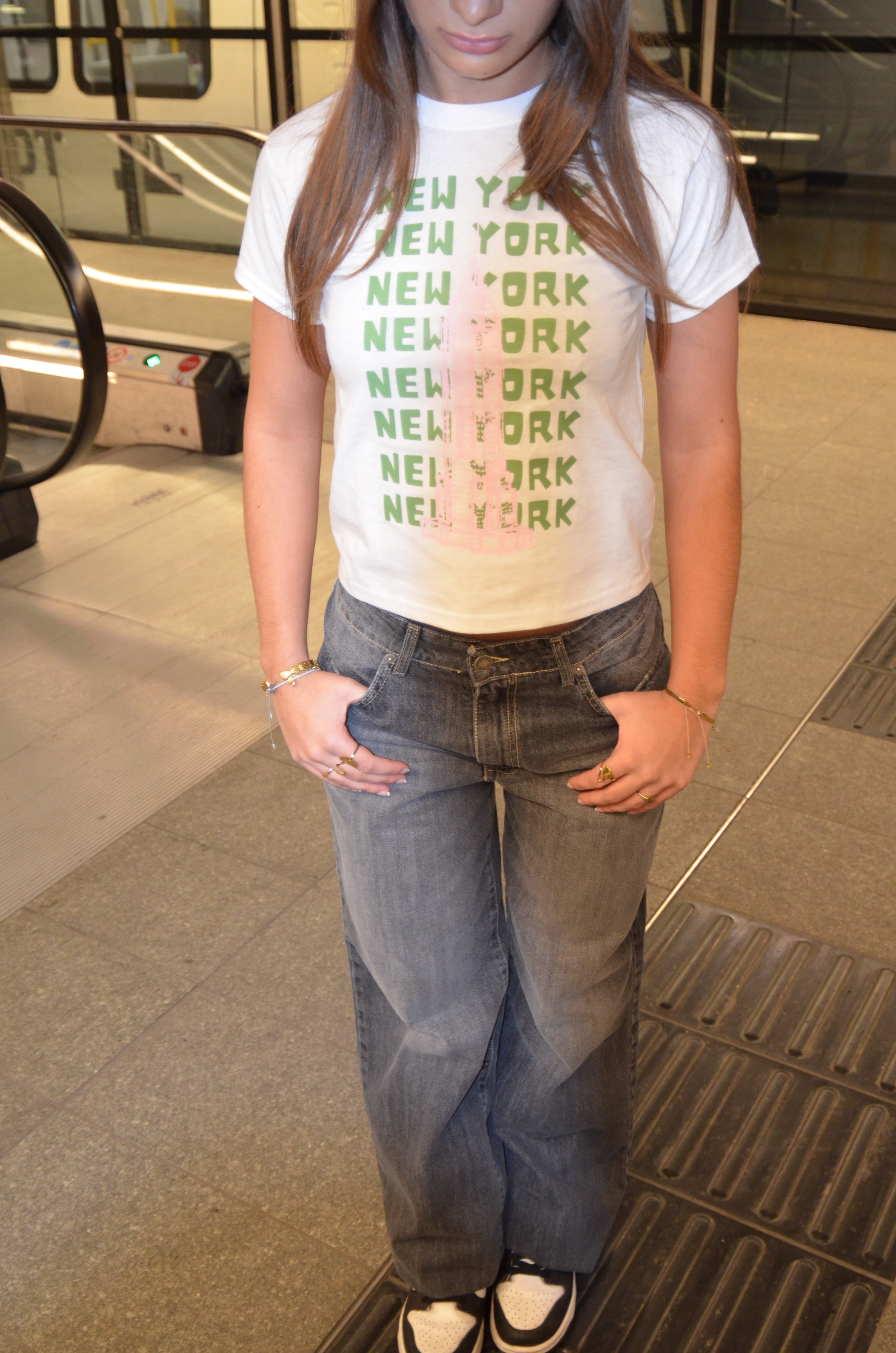 "Empire New york" baby tee - white
