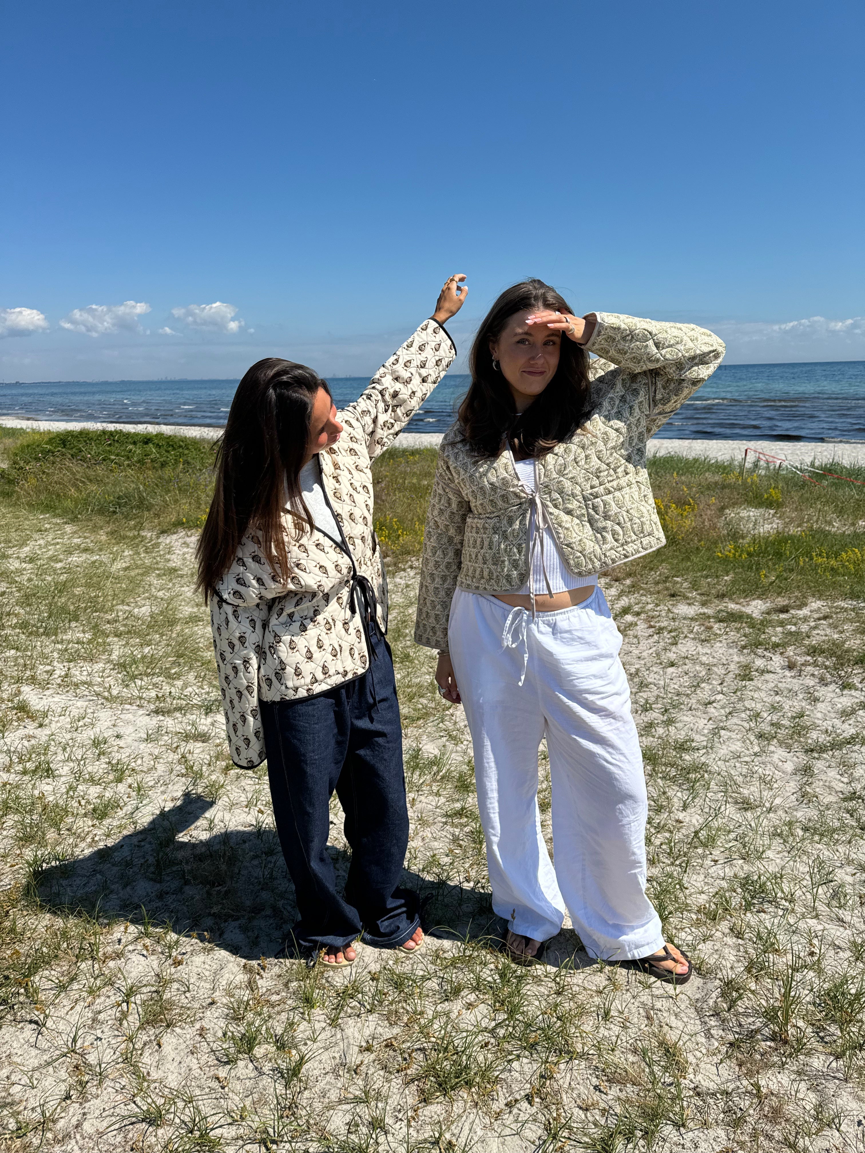 Alisa patterned quilted jacket - Beige