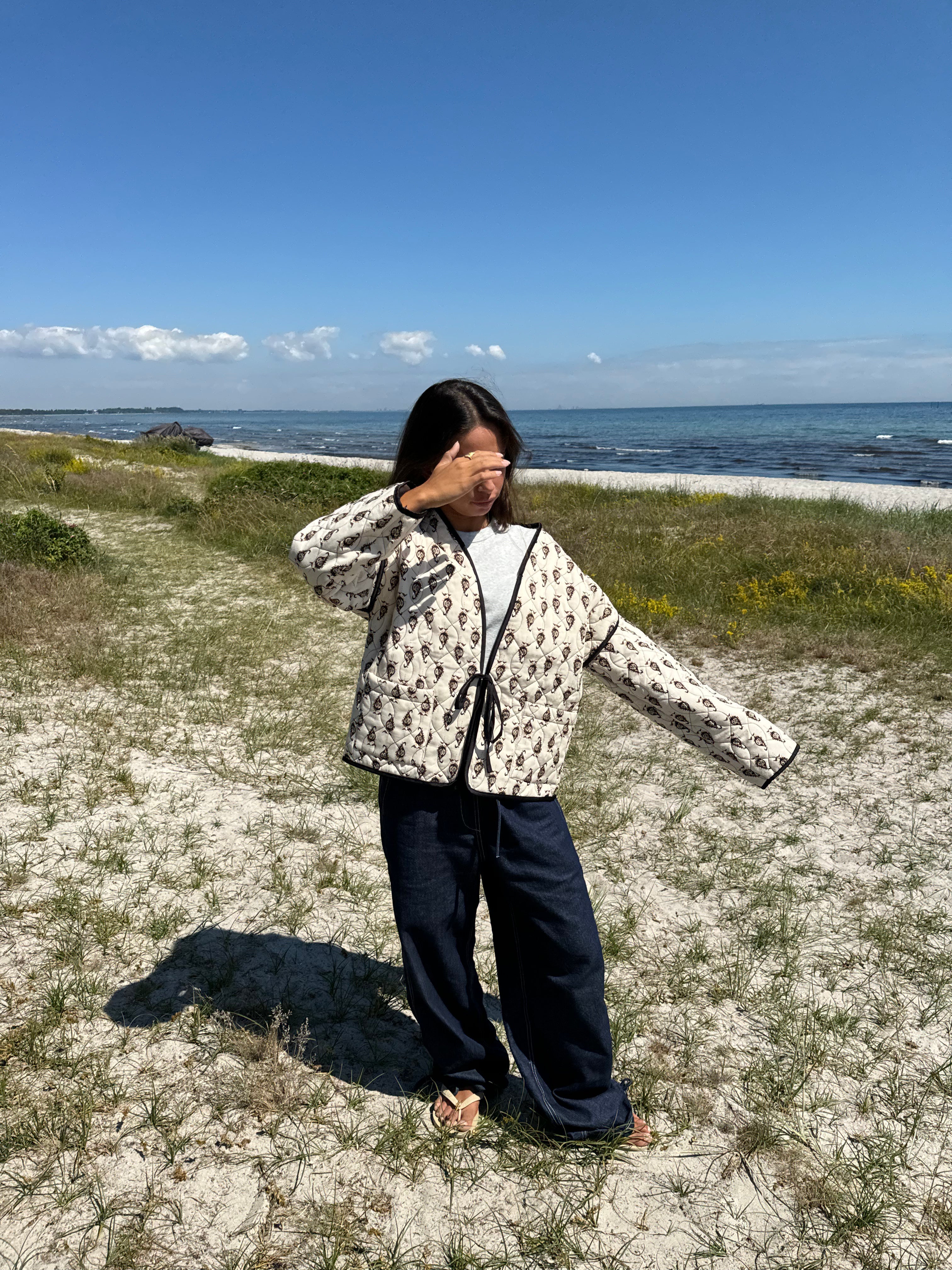 Alisa patterned quilted jacket - Beige