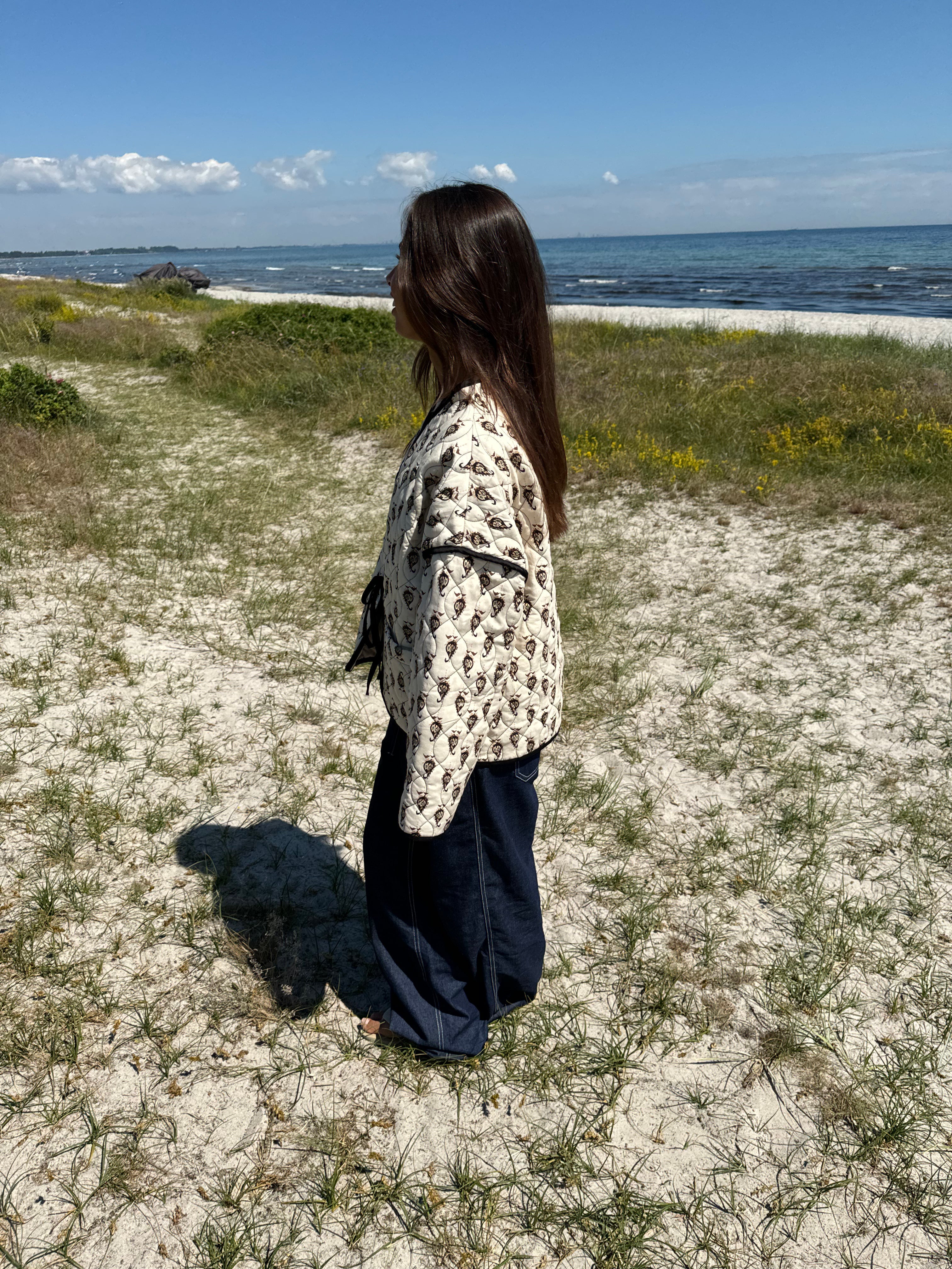 Alisa patterned quilted jacket - Beige