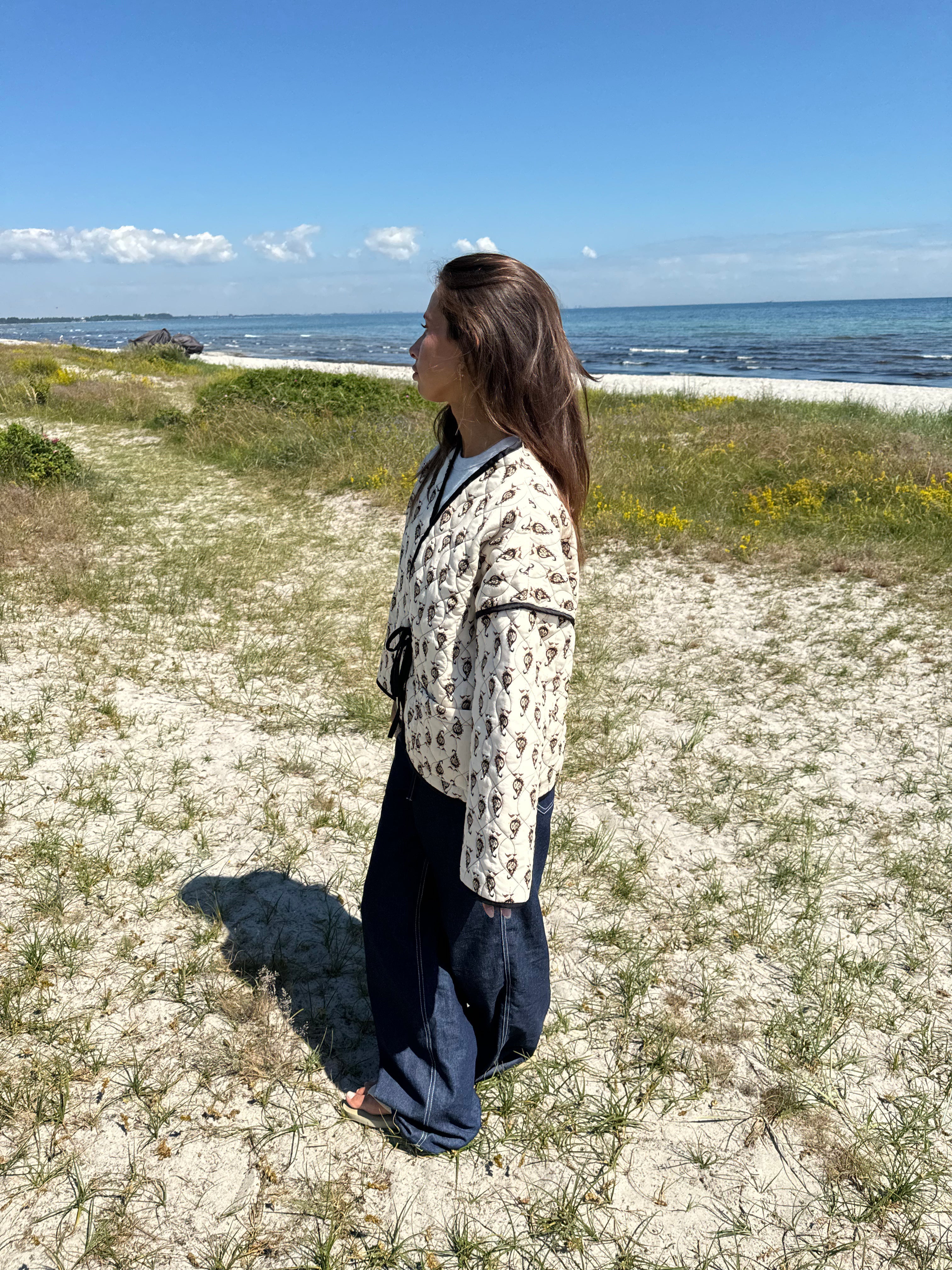 Alisa patterned quilted jacket - Beige