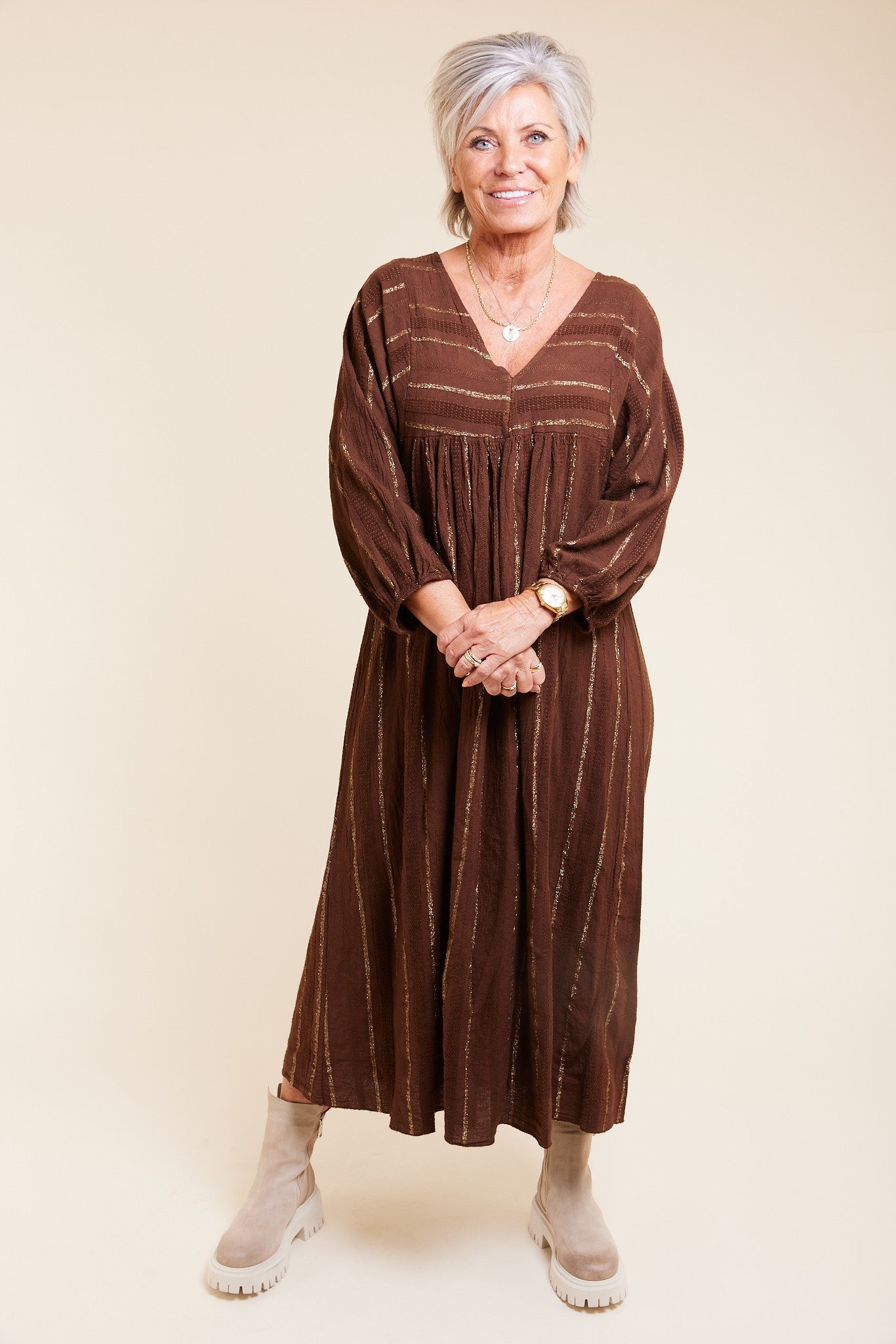 87152 Dress | Coffee | Kjole fra Marta du Chateau