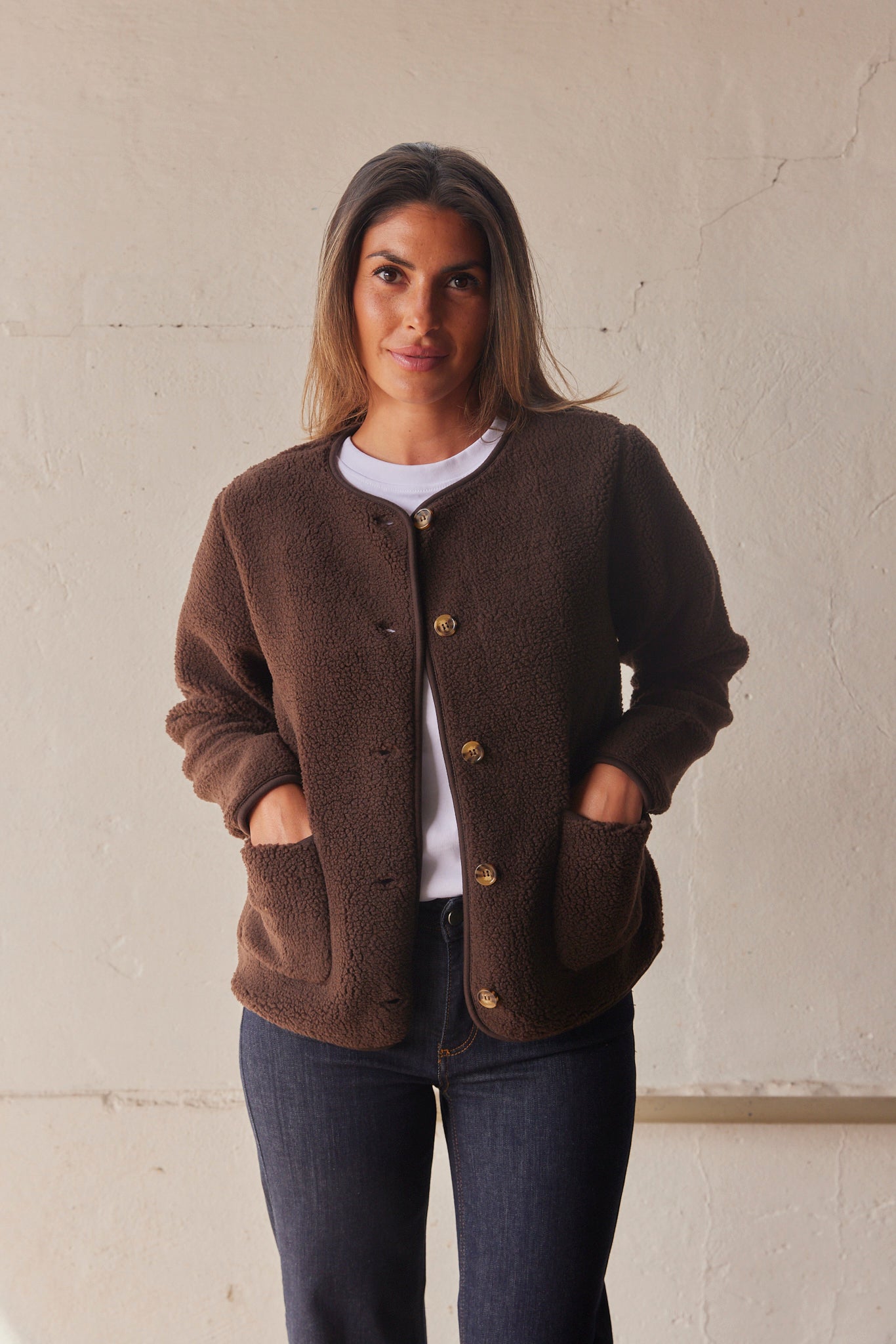 Ada Teddy Jacket | Brun | Jakke fra French Laundry