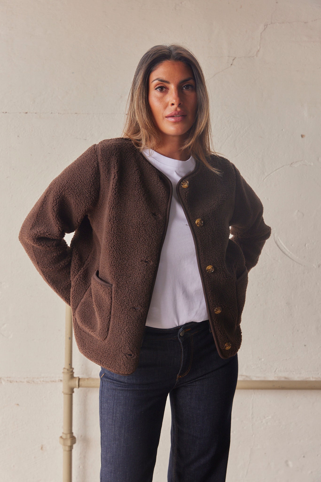 Ada Teddy Jacket | Brun | Jakke fra French Laundry