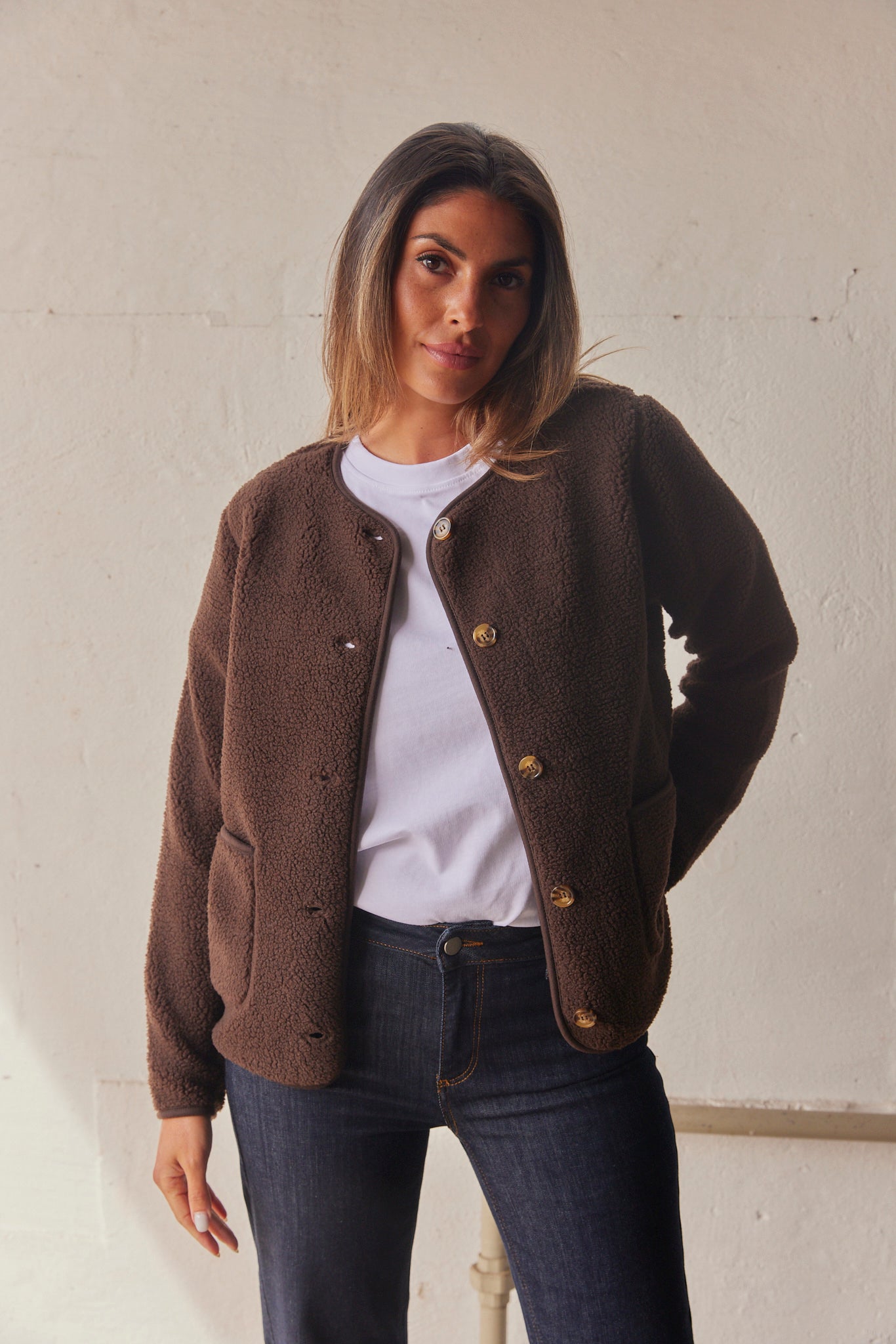 Ada Teddy Jacket | Brun | Jakke fra French Laundry