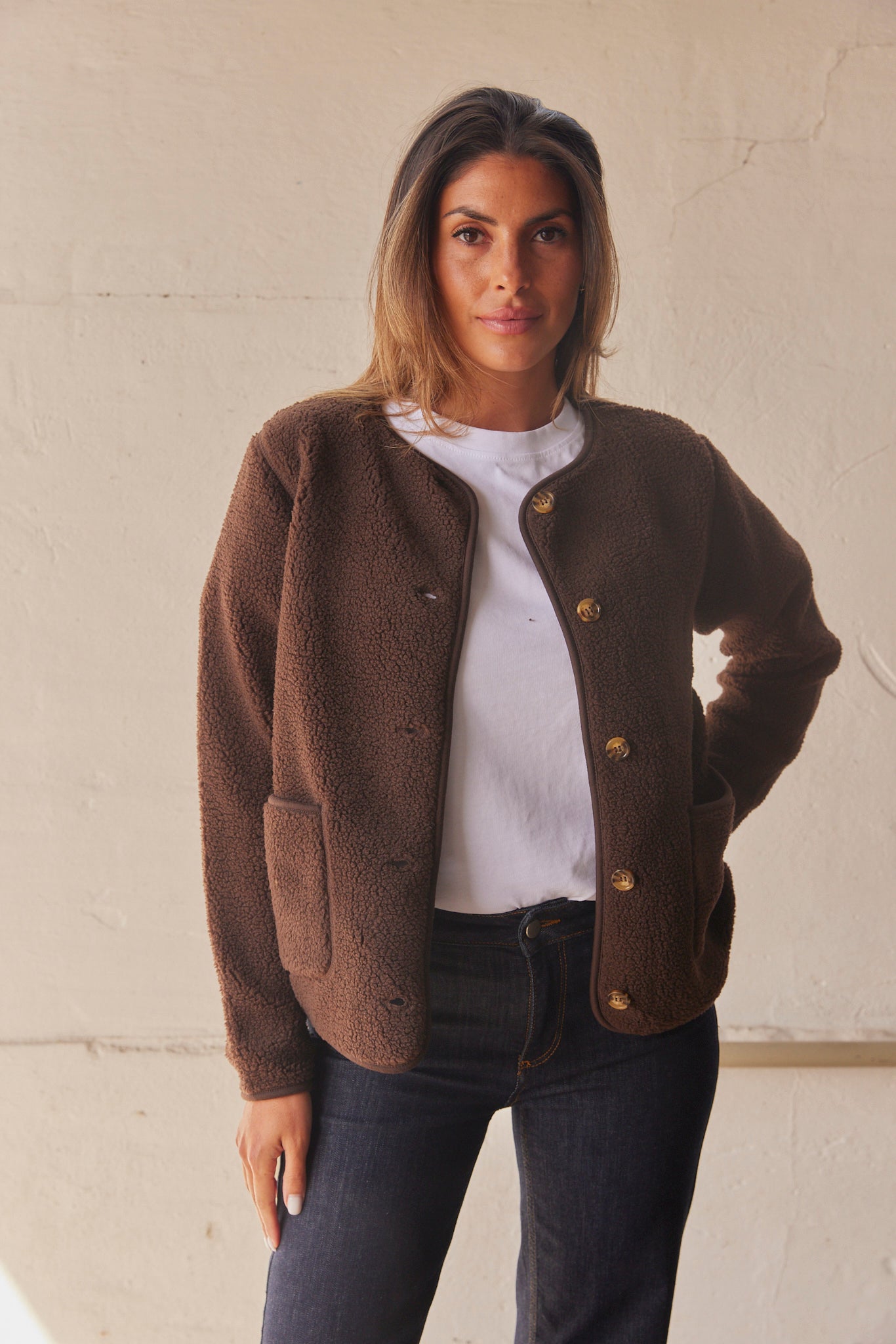 Ada Teddy Jacket | Brun | Jakke fra French Laundry