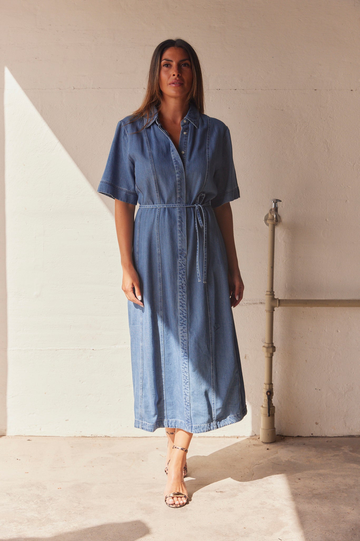 Agnes Midi Dress | Blå | Kjole fra Statebird