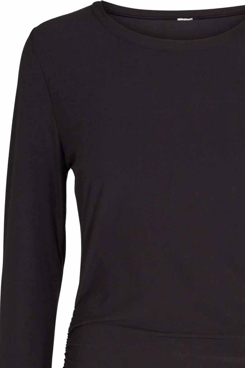 Alma Long dress | Sort | Kjole med rynker fra Liberté Essentiel