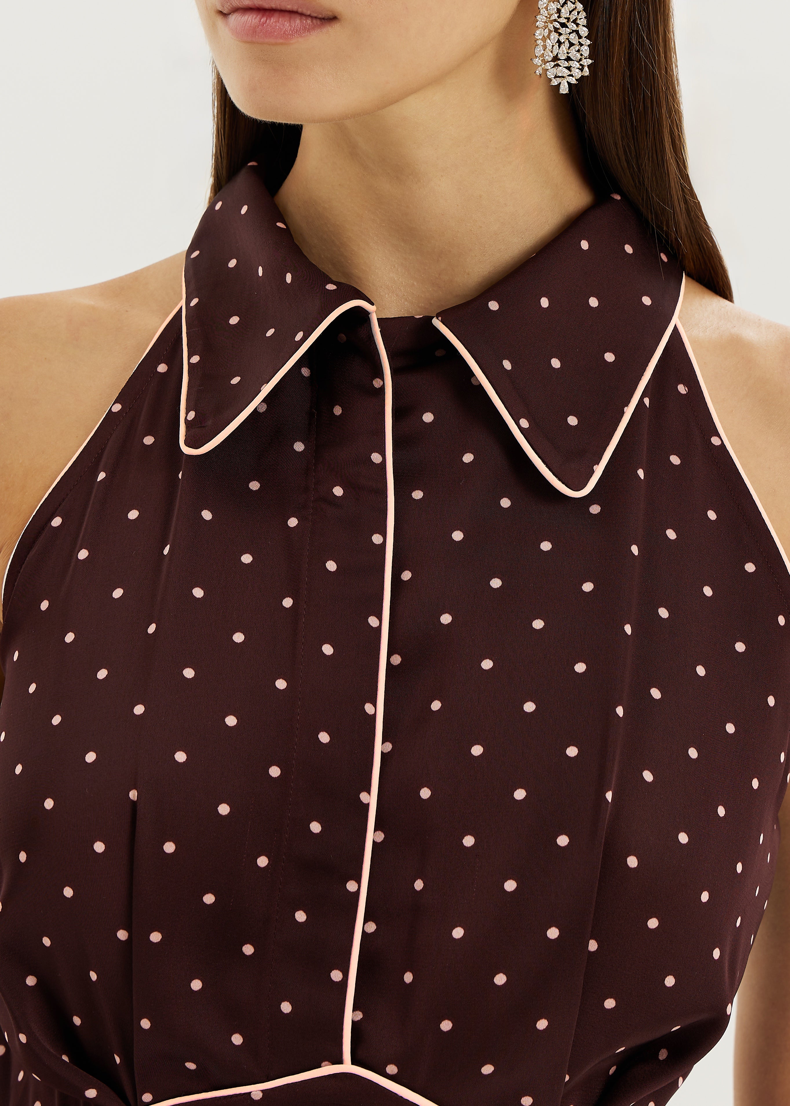 Liberty Prikkete Elegant Kjole | Merlot