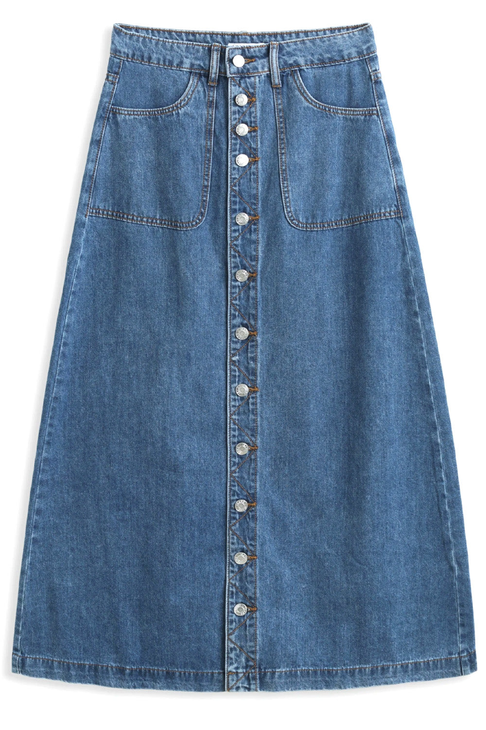 Adele Button Skirt | Blå | Nederdel fra Statebird