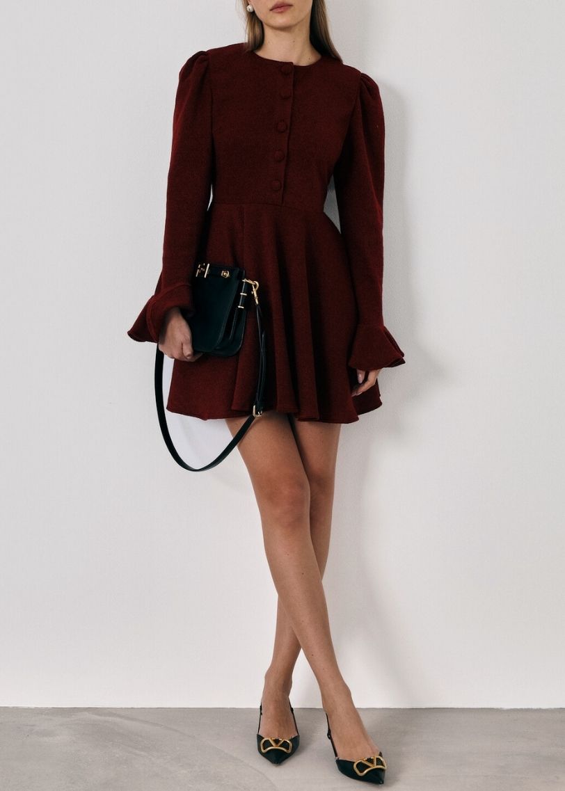 Marni Elegant Kjole | Claret (Dyp Rød)