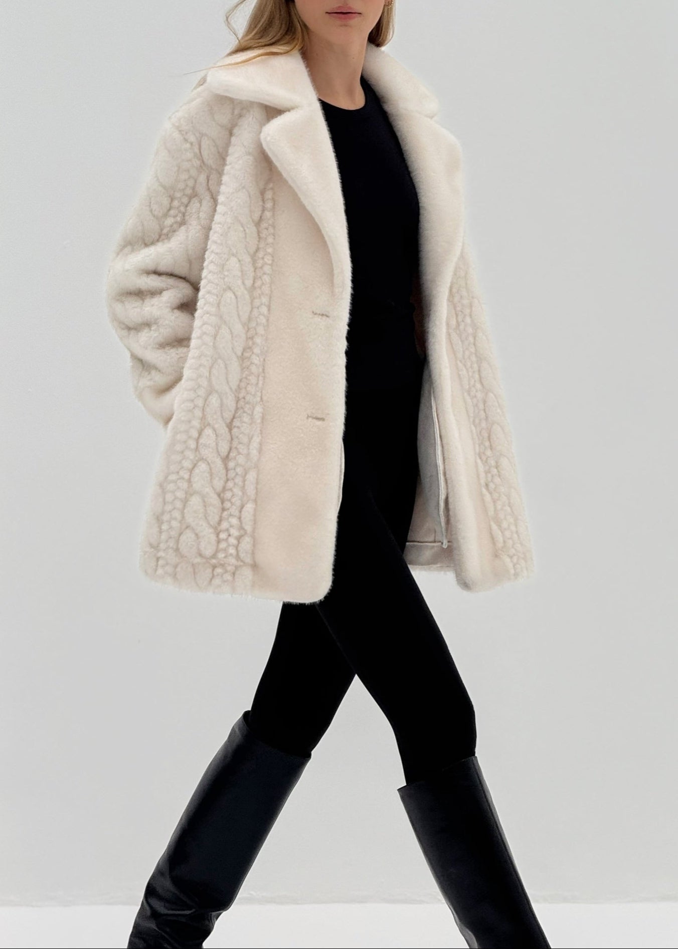 Montclair Ikonisk Pelsjakke | Vinter Latte