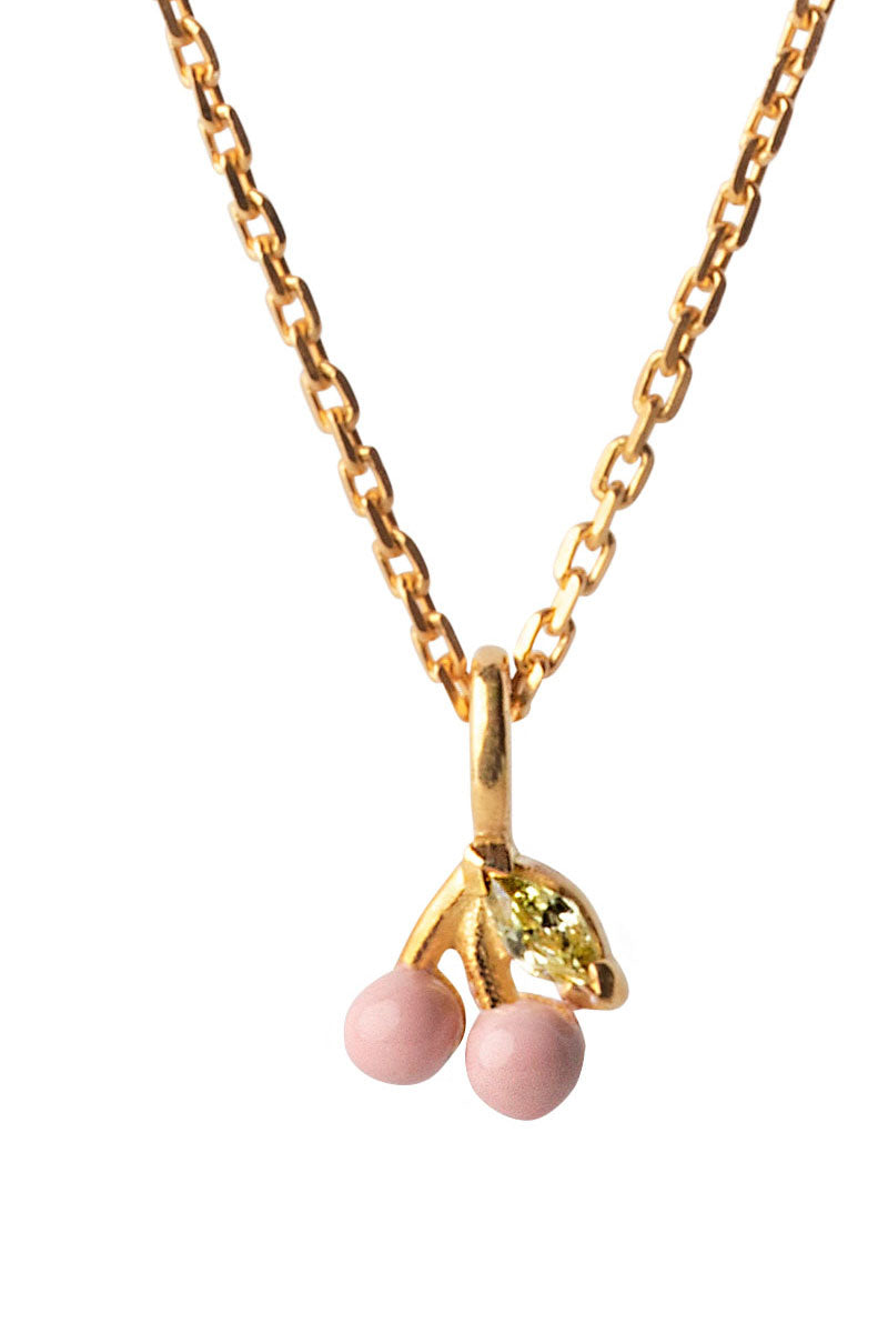 Cherry Necklace | Light Pink | Halskæde fra Enamel