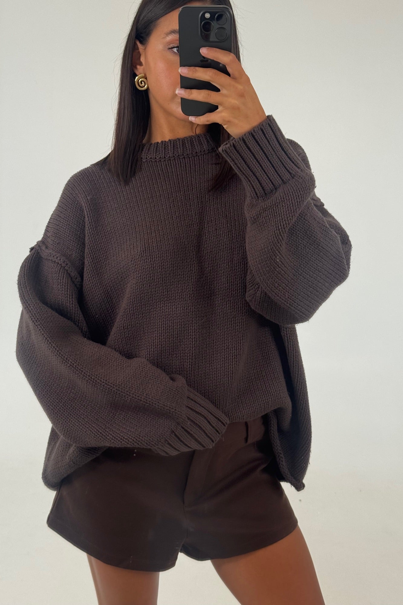 Nikova Strikkegenser Sjokolade