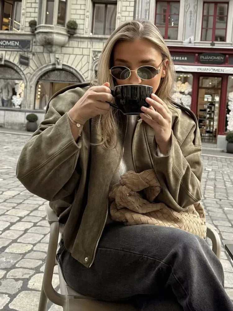Lieke | bomberjakke dame vintage stil – trendy streetwear motejakke