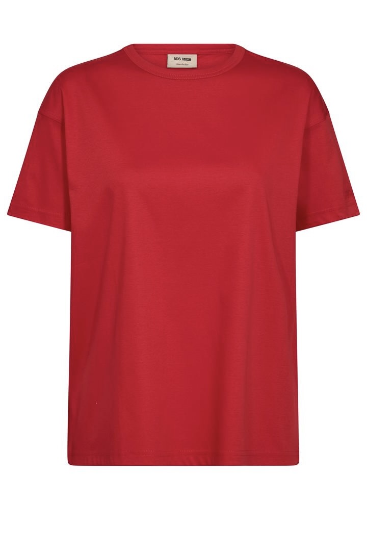 Aina O-SS Tee | Chinese Red | T-shirt fra Mos Mosh