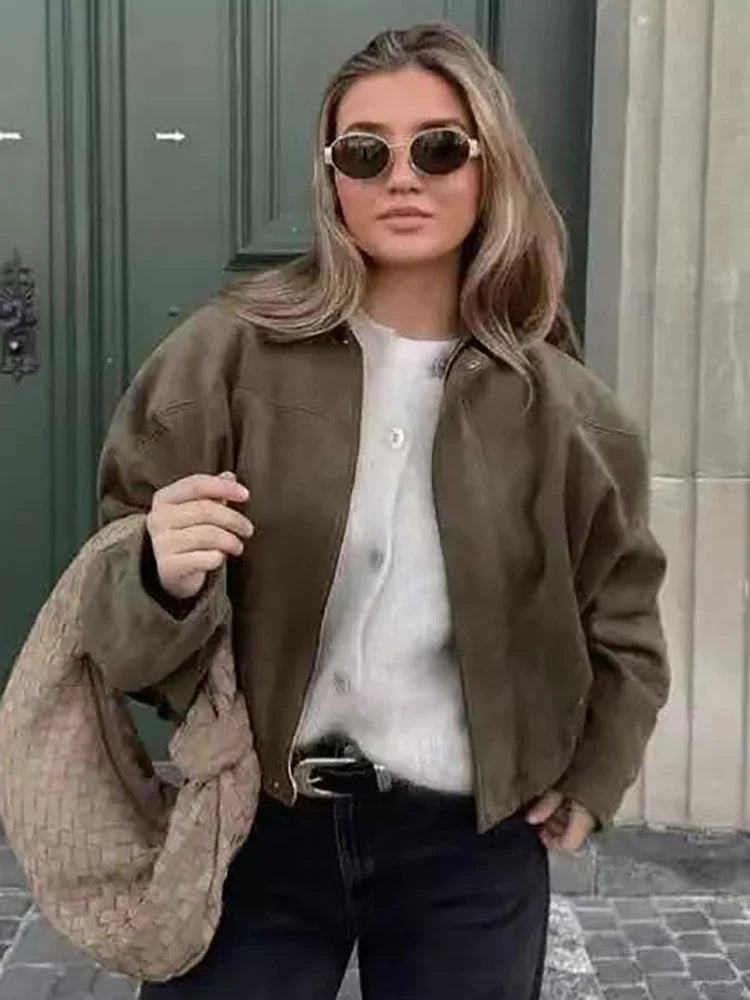 Lieke | bomberjakke dame vintage stil – trendy streetwear motejakke