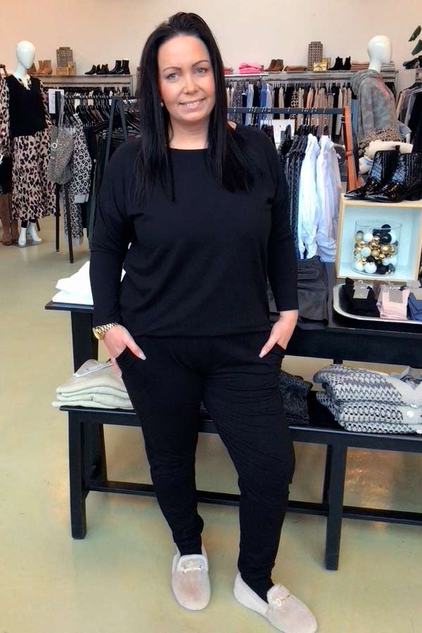 Alma Pants (Fleece) | Black | Fleece løse bukser fra Liberté