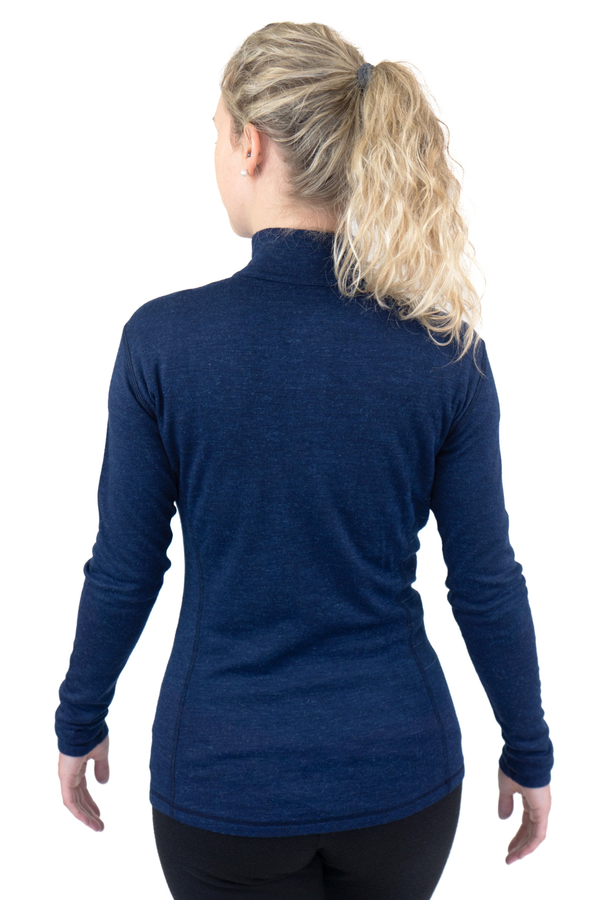 Dame Alpakkaundertrøye i Ull: 300 Lightweight Half-Zip