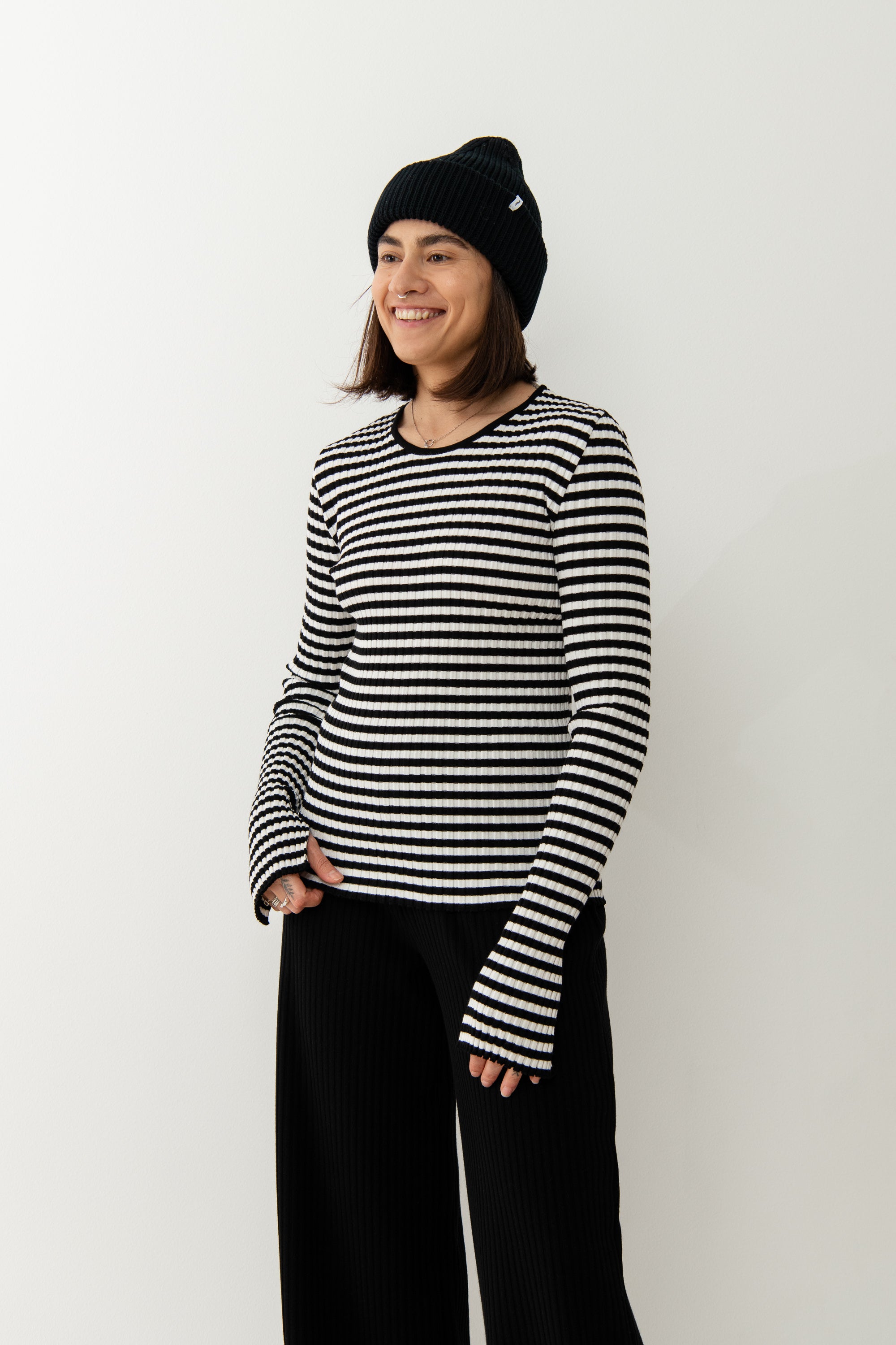 Vera & Brera Co-ord Svart / Stripet