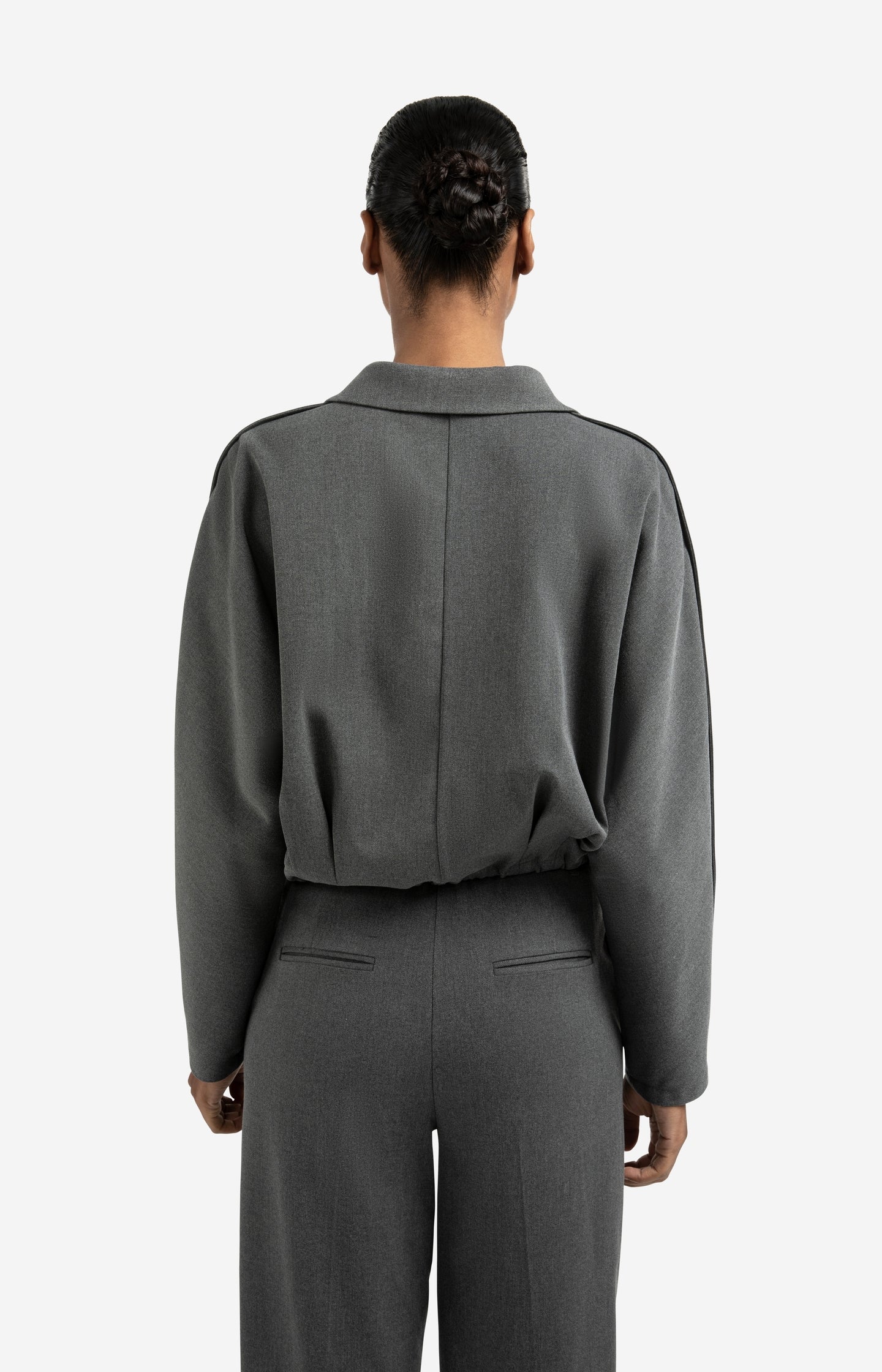 Blusejakke med Livfolder og Knytebelte