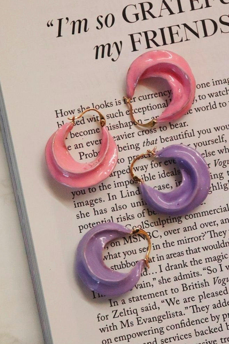 Afrika Enamel Earring | Lavender | Øreringe fra Pico