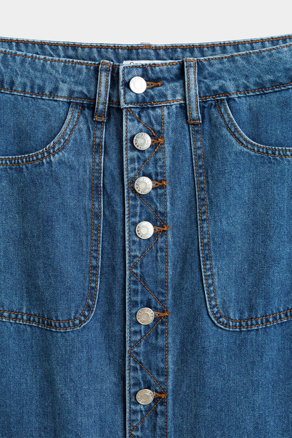 Adele Button Skirt | Blå | Nederdel fra Statebird