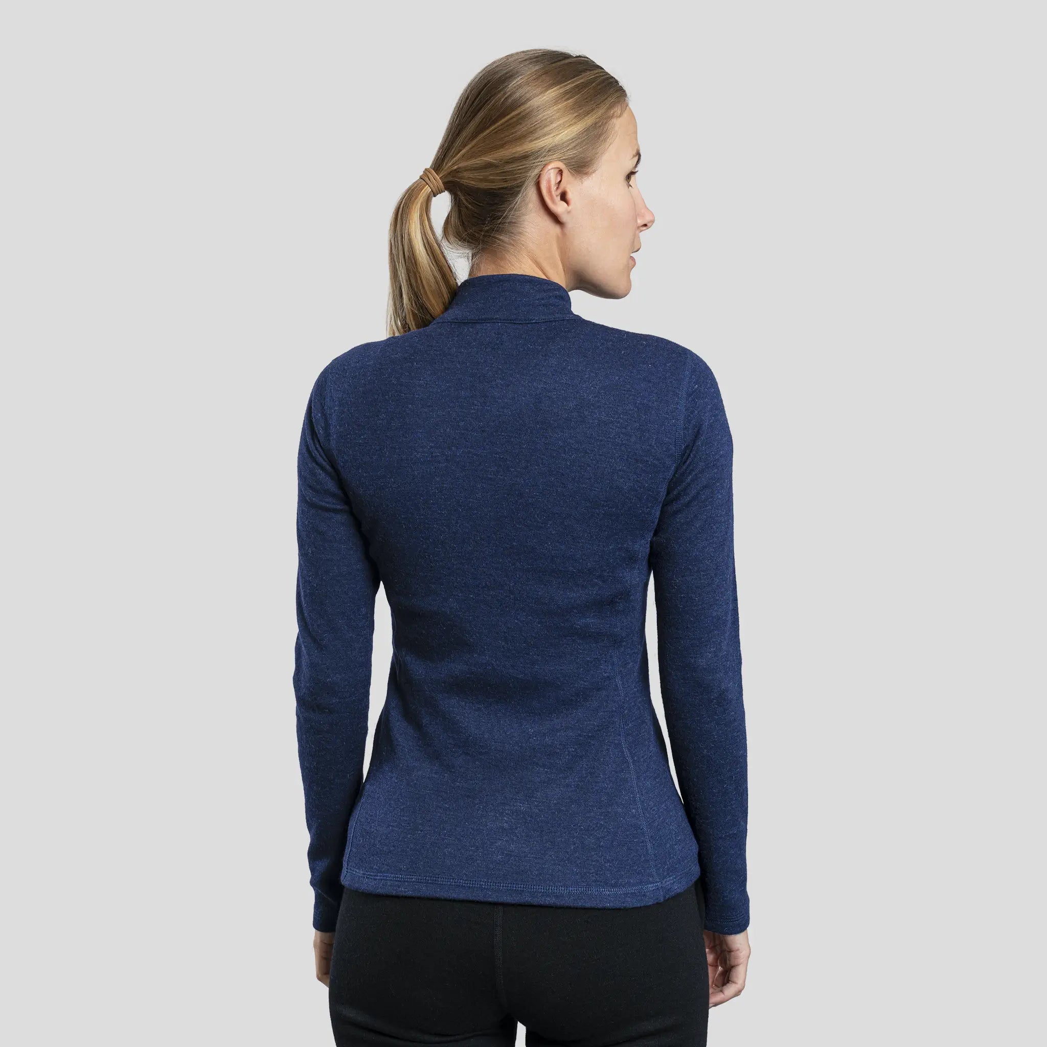 Dame Alpakkaundertrøye i Ull: 300 Lightweight Half-Zip
