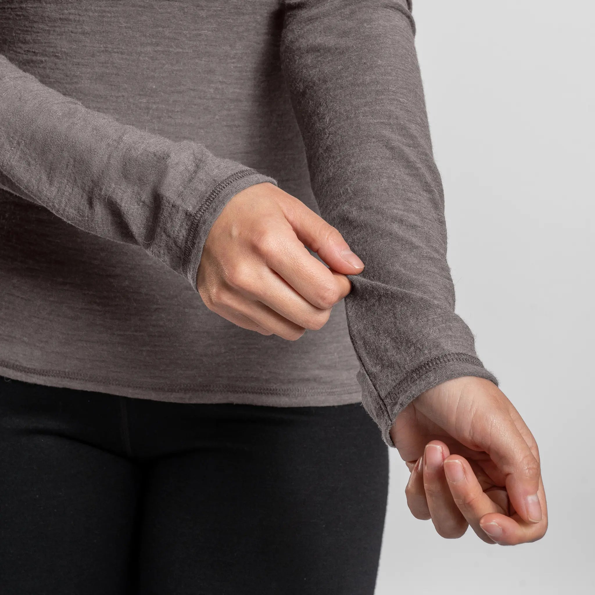 Dame Undertrøye i Alpakkaull med Lange Ermer: 160 Ultralett