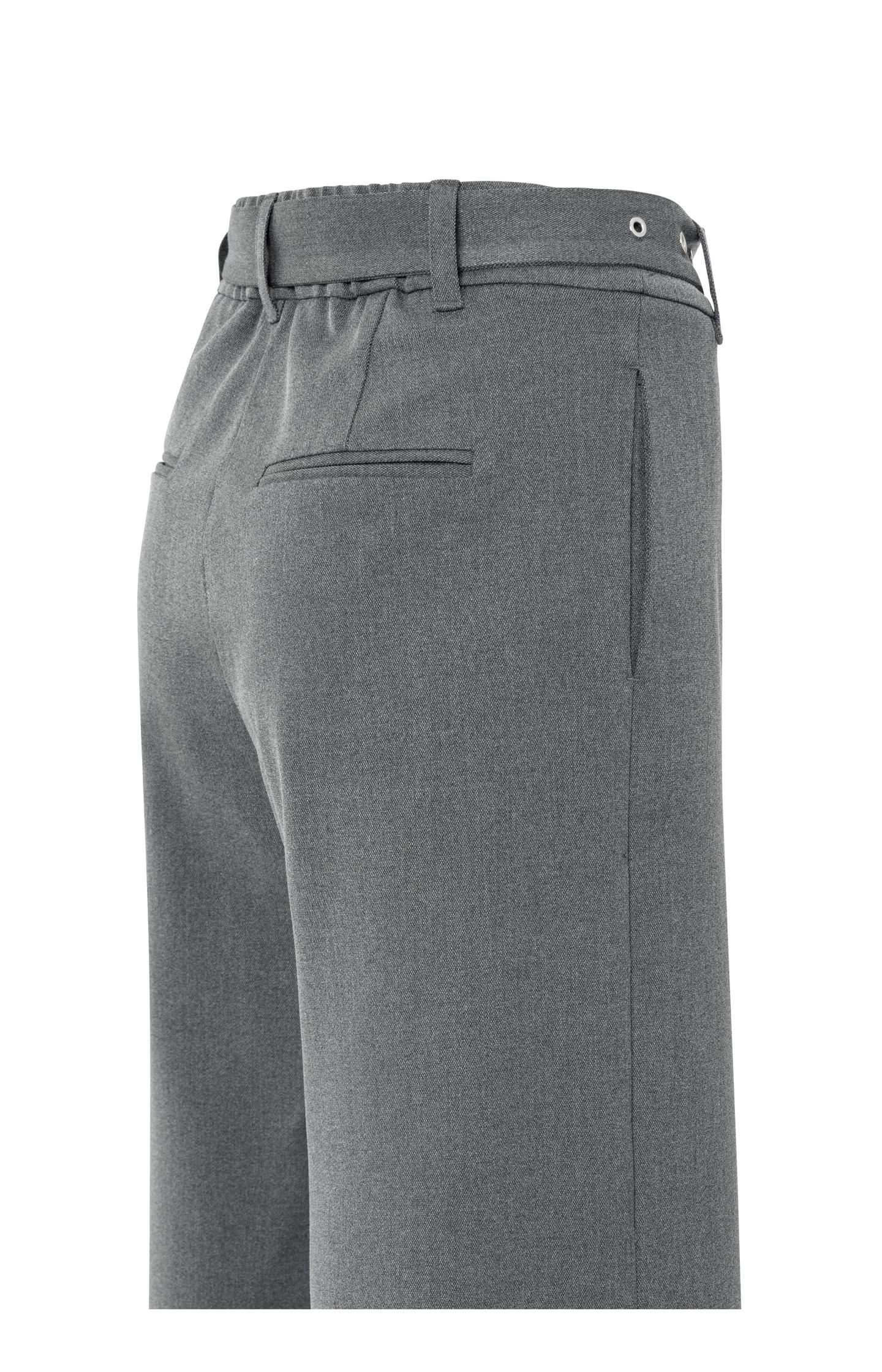 Vevd Bukse med Vide Ben og Belte