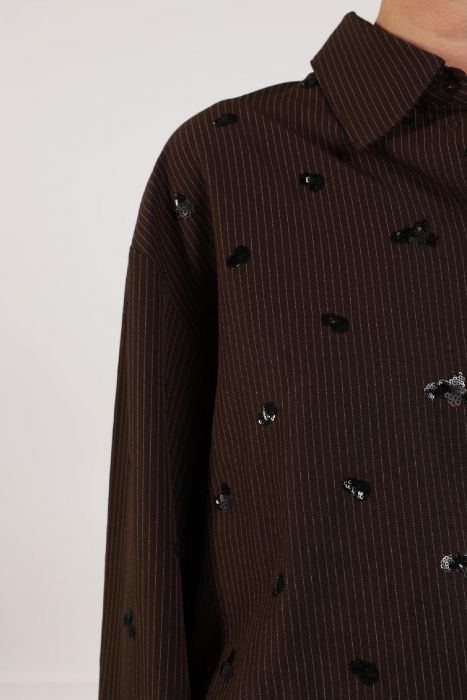 Nukus Iris blouse – broderi | hvit dameskjorte