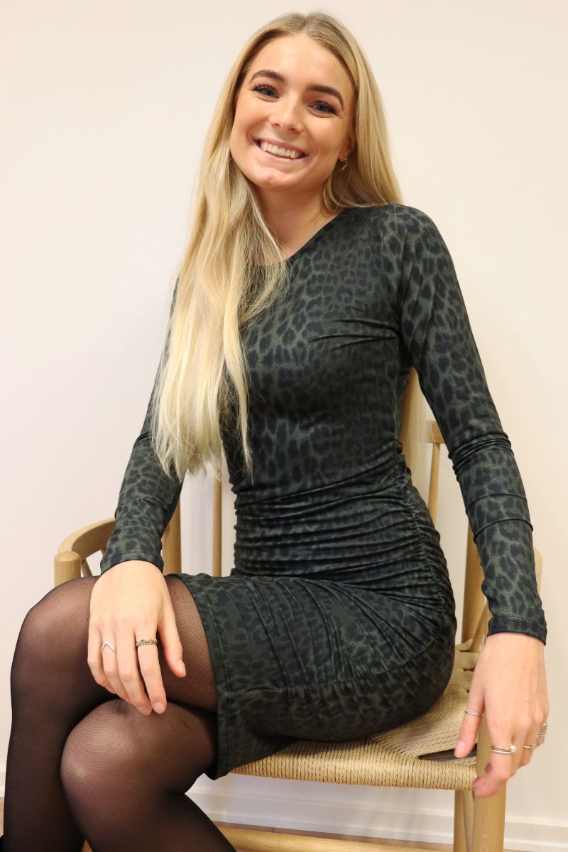 Alma Long Dress | Dark Army Leo | Kjole fra Liberté