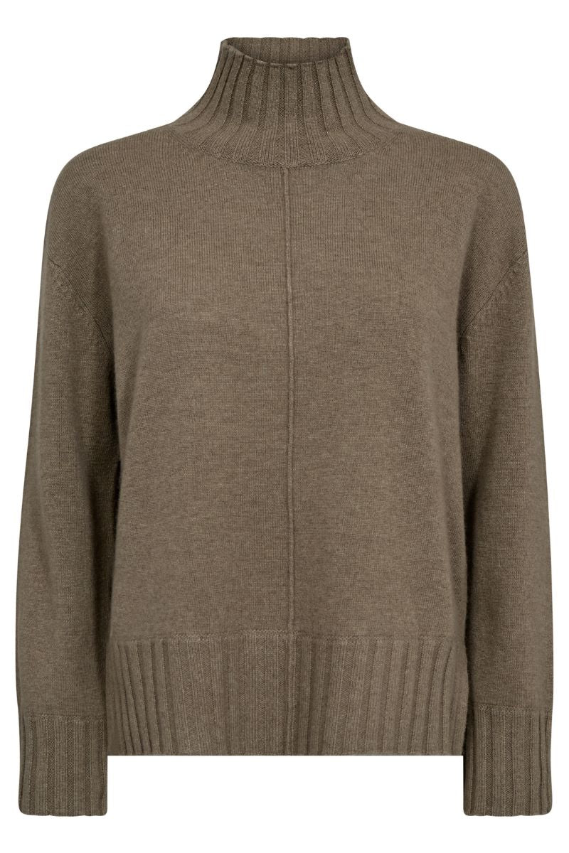 Aima Cashmere Highneck Knit | Brindle | Strik fra Mos Mosh