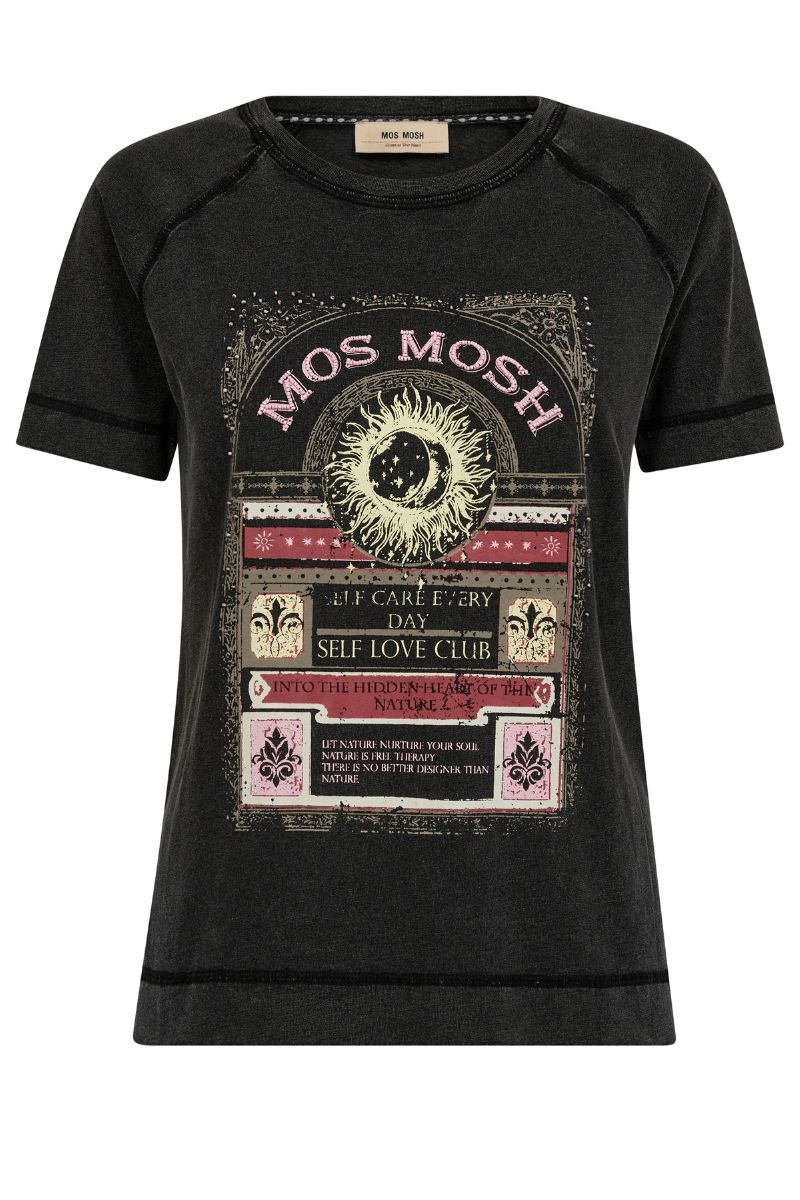 Abney O-SS Tee | Black | T-shirt fra Mos Mosh