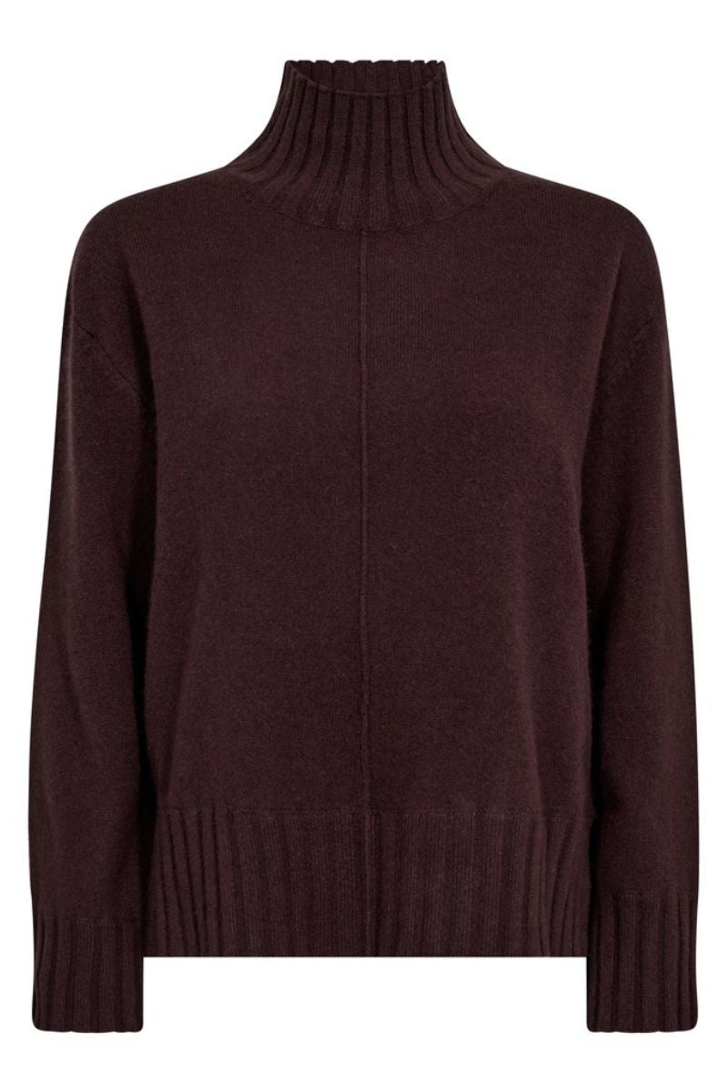 Aima Cashmere Highneck Knit | Fudge | Strik fra Mos Mosh