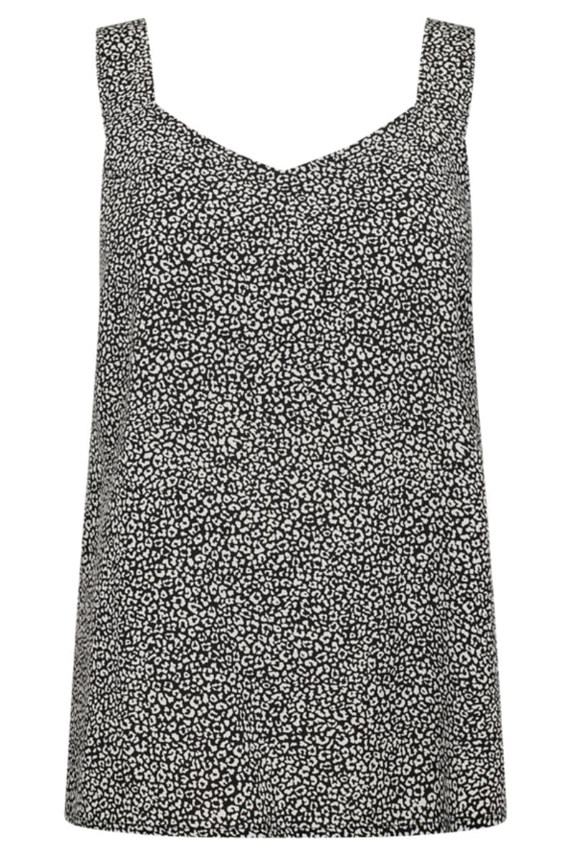 Adney Top | Black w. Brilliant White | Top fra Freequent