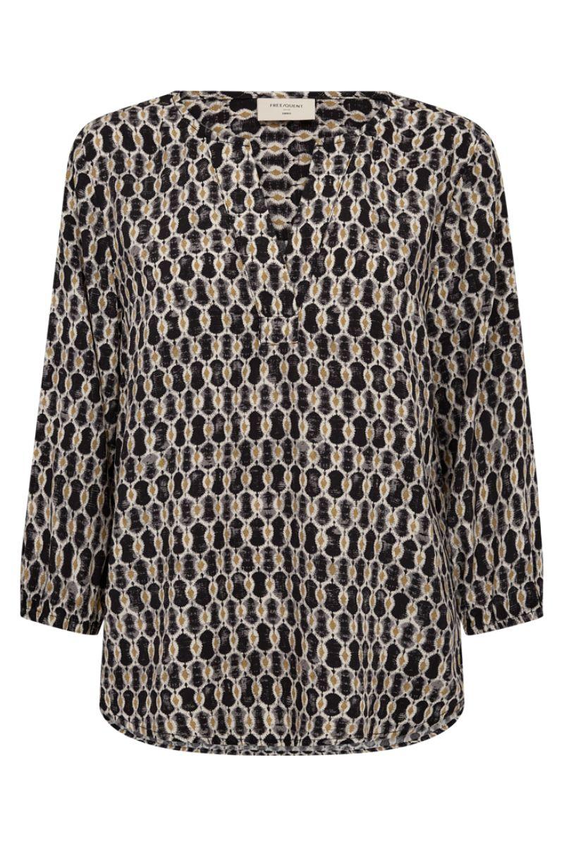 Adney Blouse 206671 | Black W. Moonbeam | Bluse fra Freequent