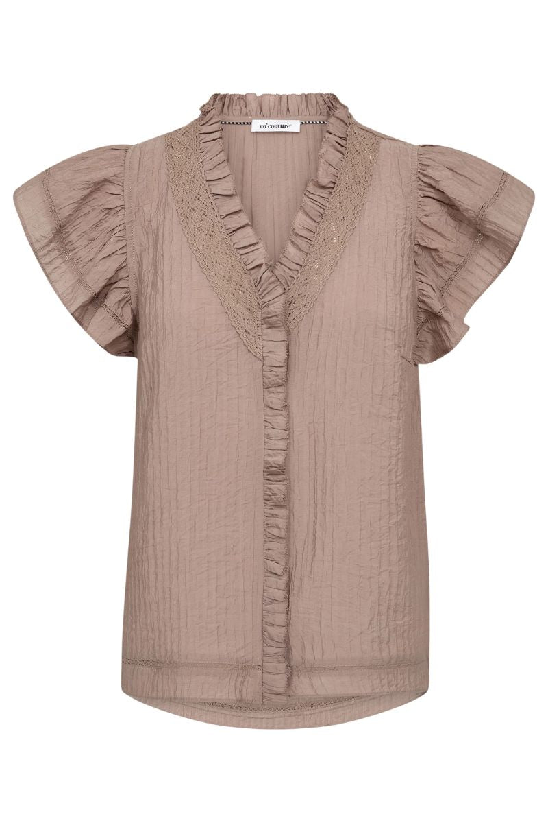 Alisa Lace Top 35847 | Walnut | Top fra Co'couture