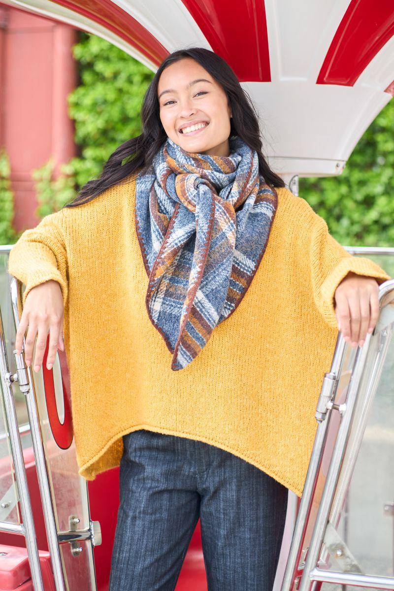 Alessia Knit Jumper | Curry | Strikket Top fra Black Colour