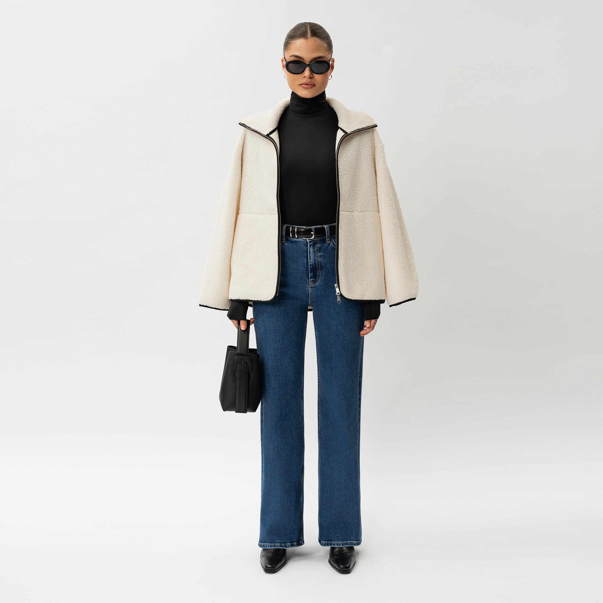 Avslappet comfortdenim jeans | oversize trendy denim for dame