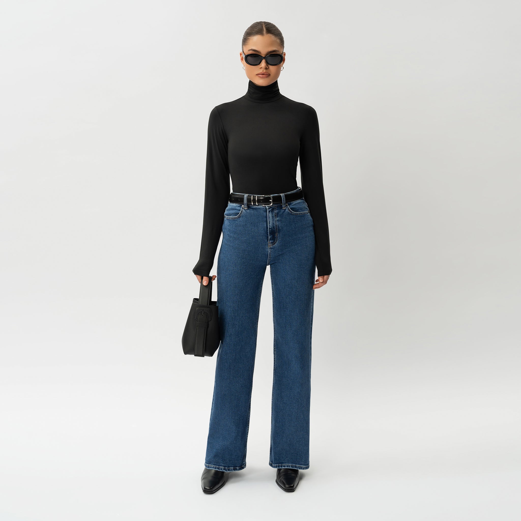Avslappet comfortdenim jeans | oversize trendy denim for dame