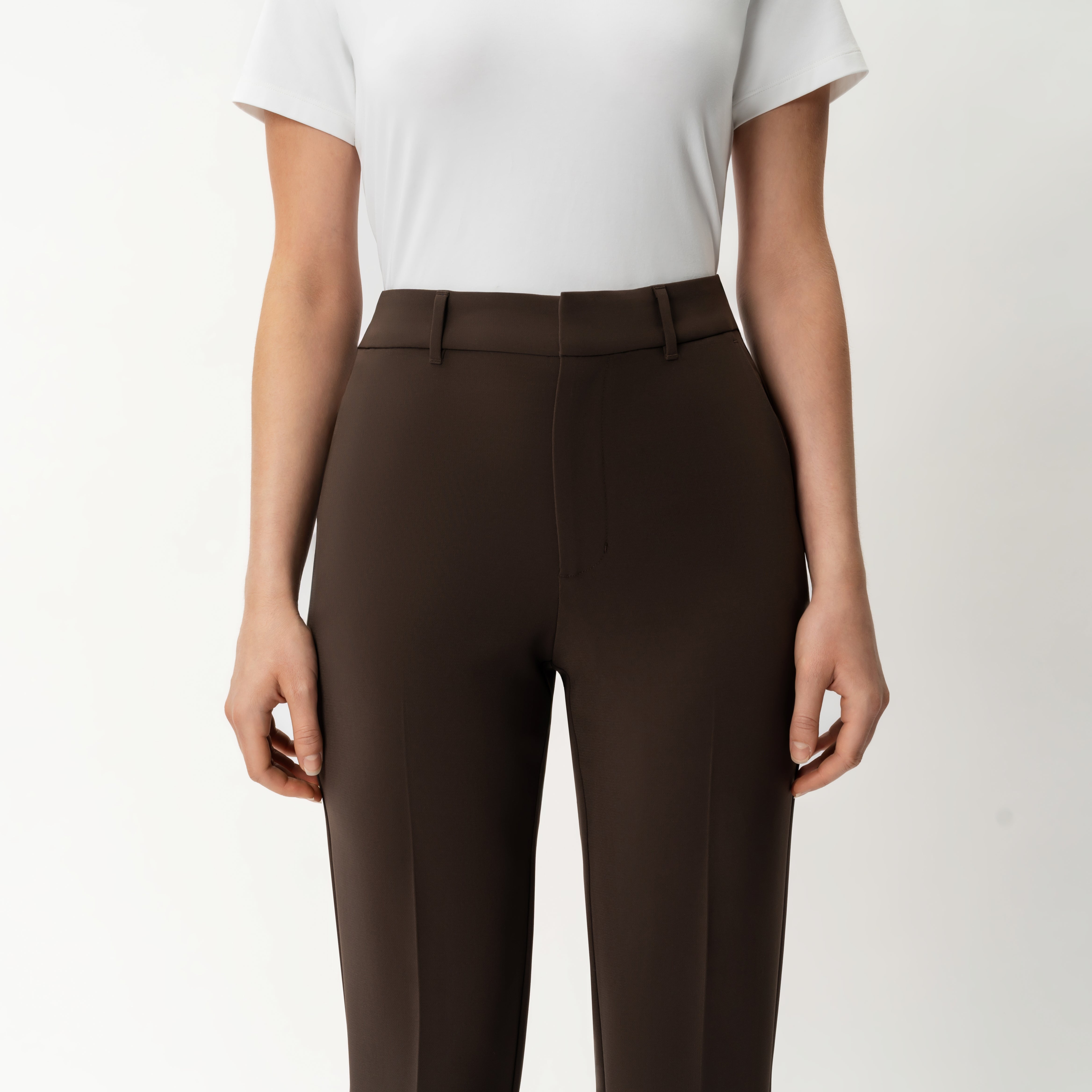 Crepe slimfit bukse | trendy chic loungebukse for dame