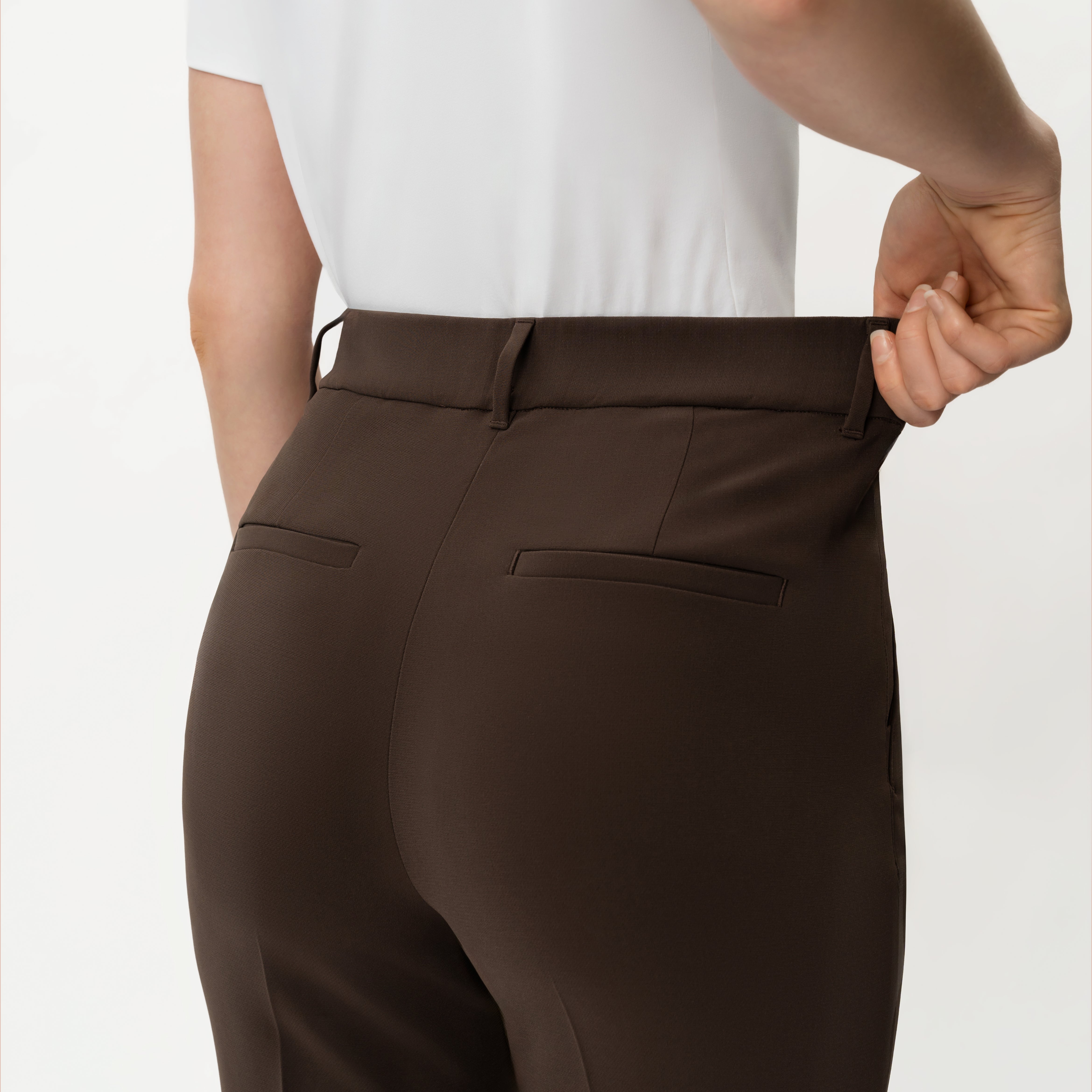 Crepe slimfit bukse | trendy chic loungebukse for dame