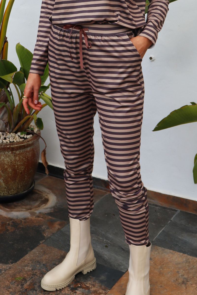 Alma Pants | Brown Stripe | Bukser fra Liberté